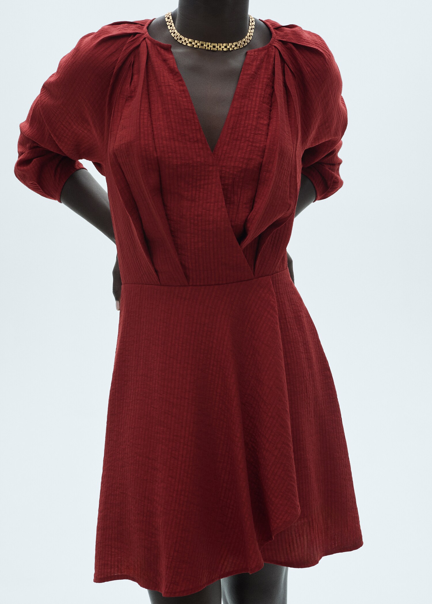 Textured short dress - Medium plane