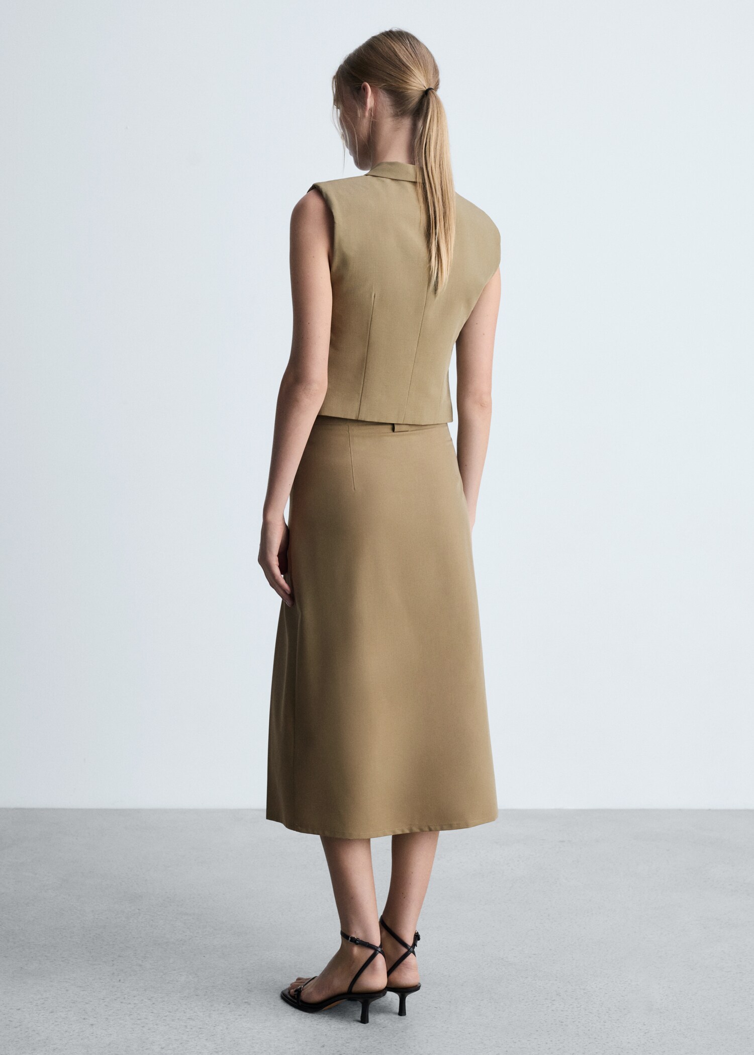 Jupe tailleur plissée - Verso de l’article