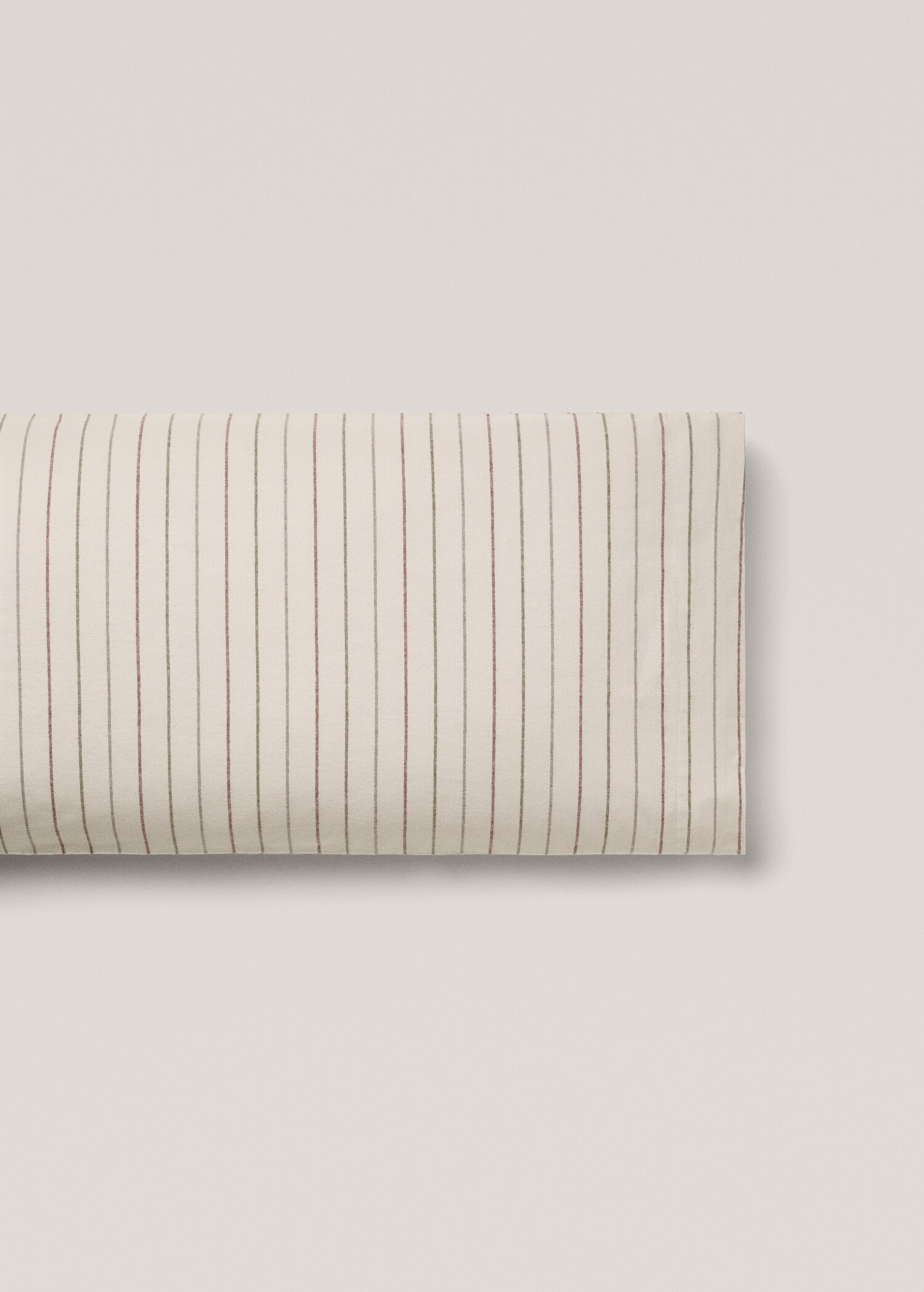 Striped flannel pillowcase 45x110cm - Article without model