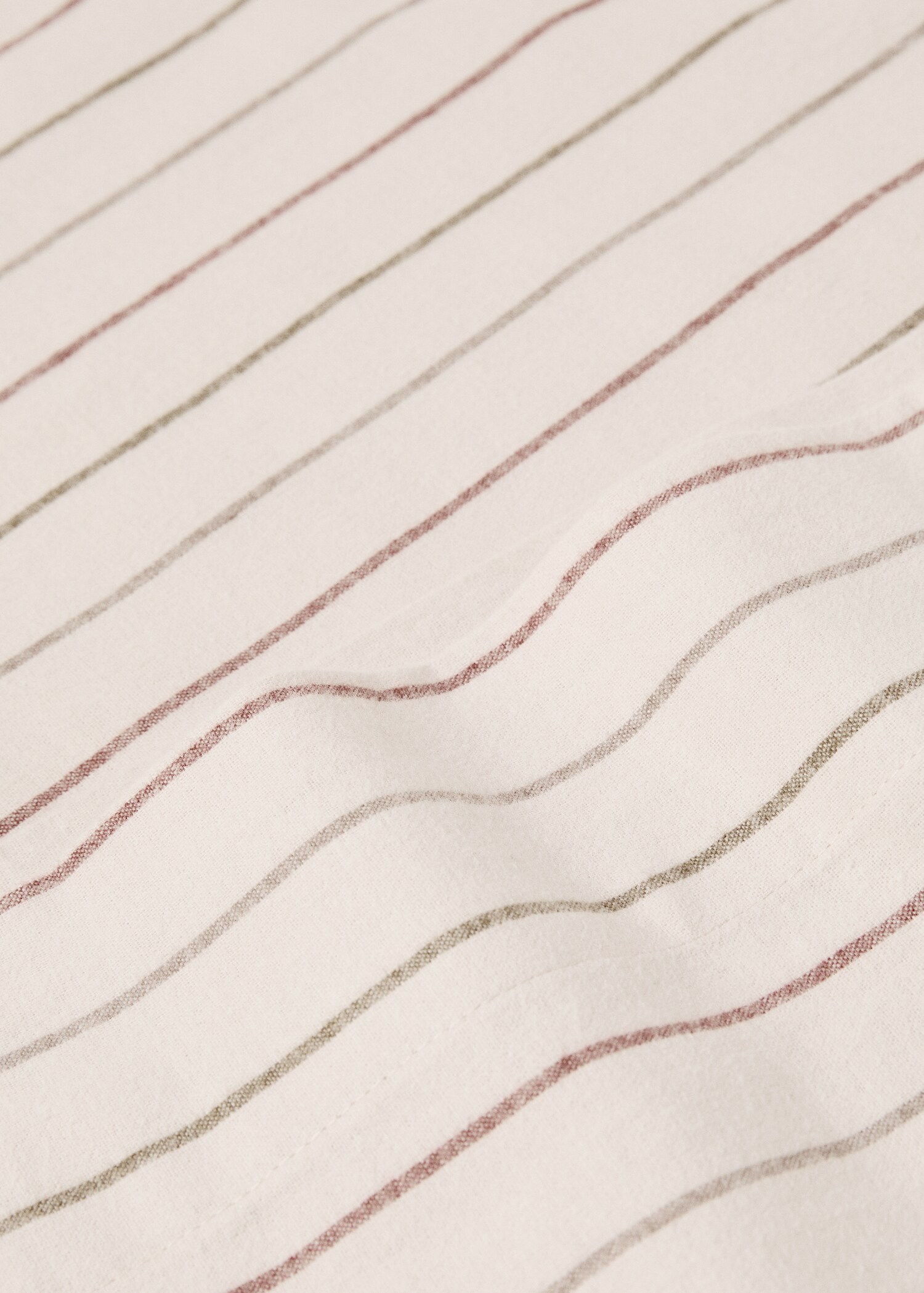 Striped flannel pillowcase 45x110cm - Details of the article 2