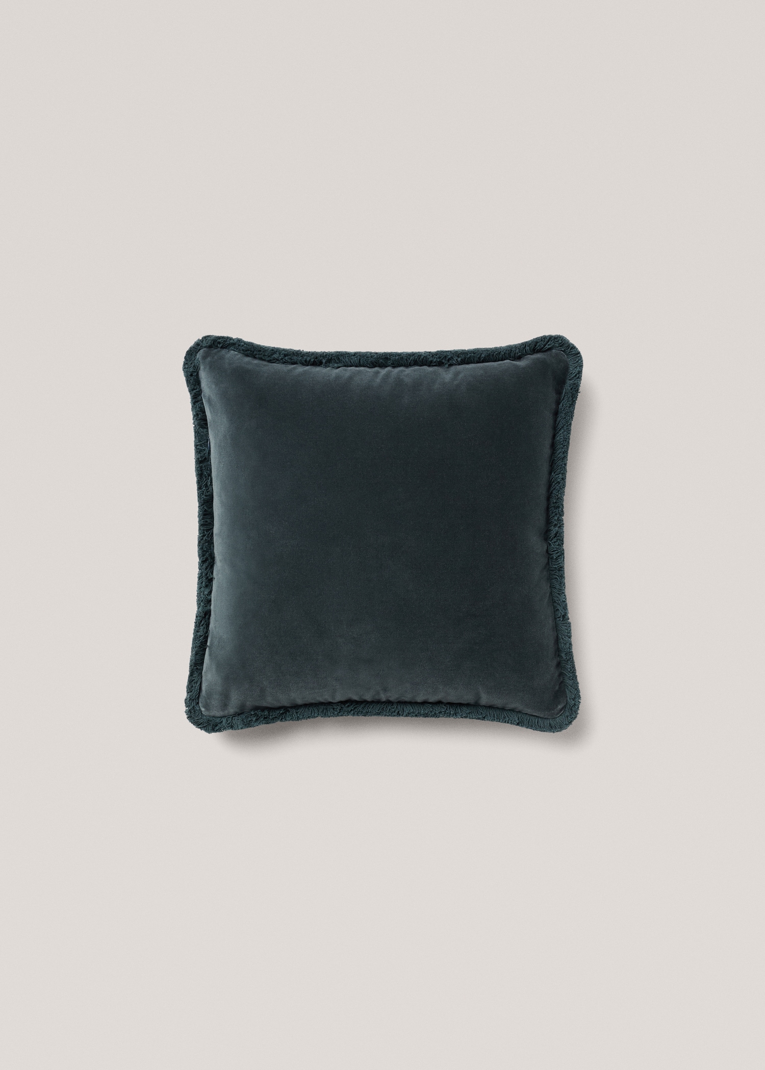 Püsküllü kadife yastık kılıfı 45x45cm - Modelsiz ürün
