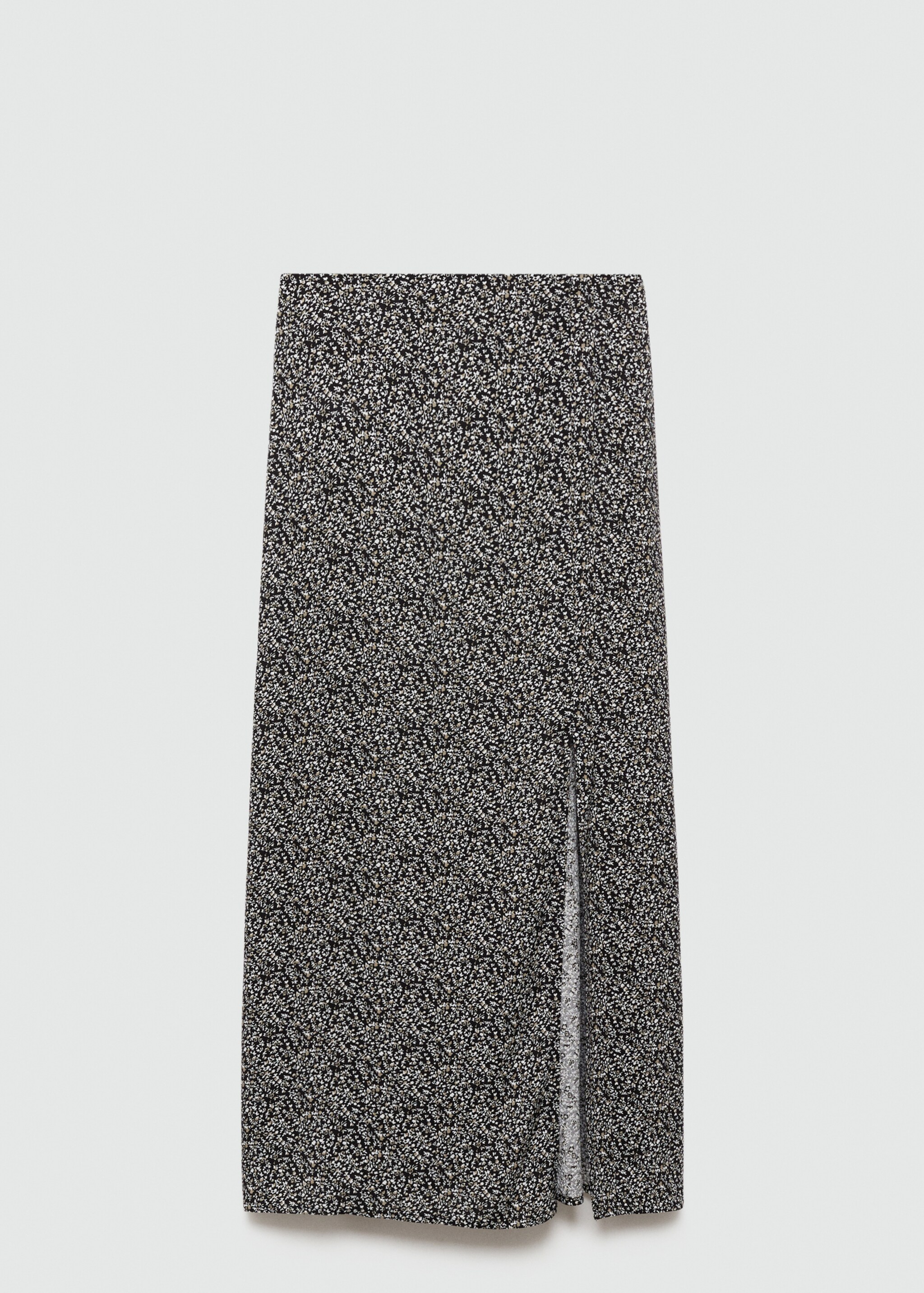 Falda midi floral - Artículo sin modelo, Negro. Ref: 77087671-00.