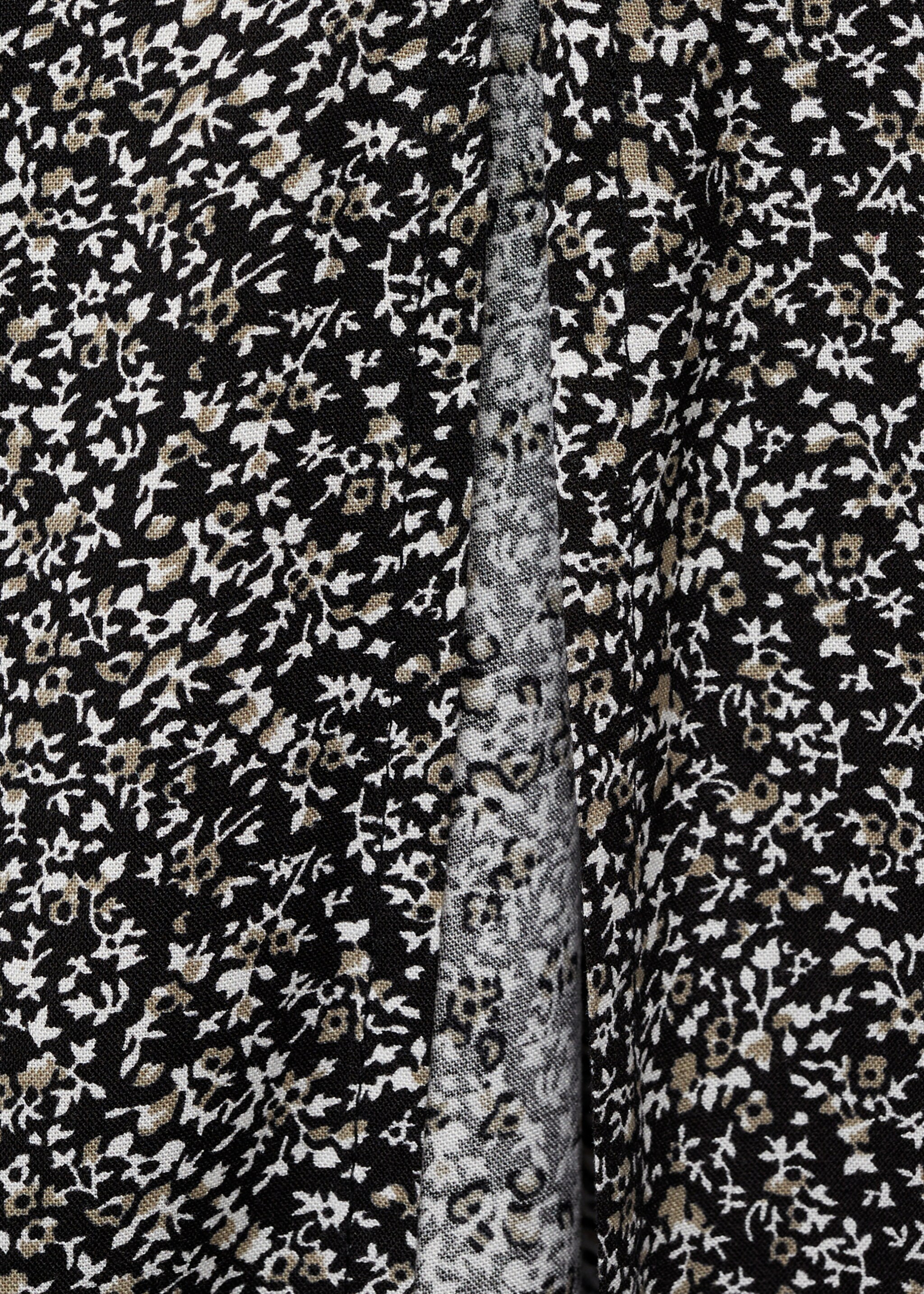 Falda midi floral - Detalle del artículo 8, Negro. Ref: 77087671-00.