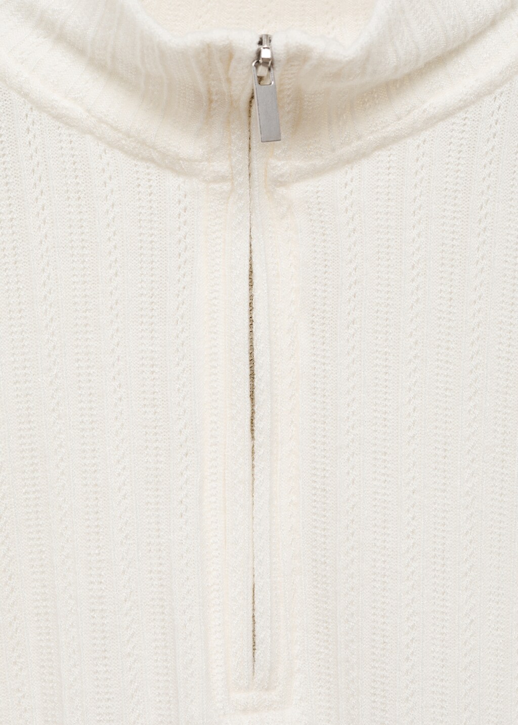Mango zip knit sweater hotsell