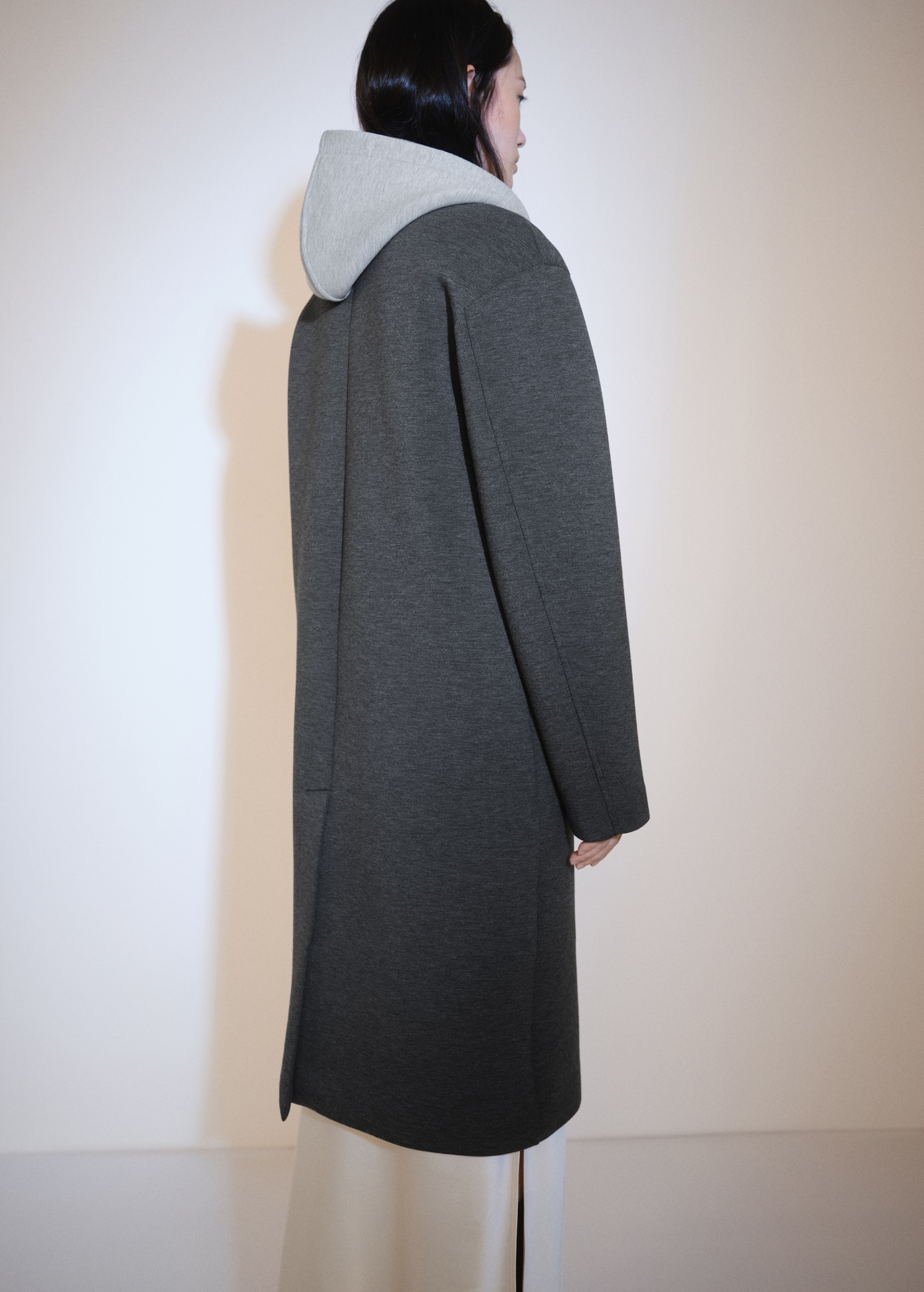 Manteau Droit Manteau Long Avec Capuche Femme Manteau Laine Femme