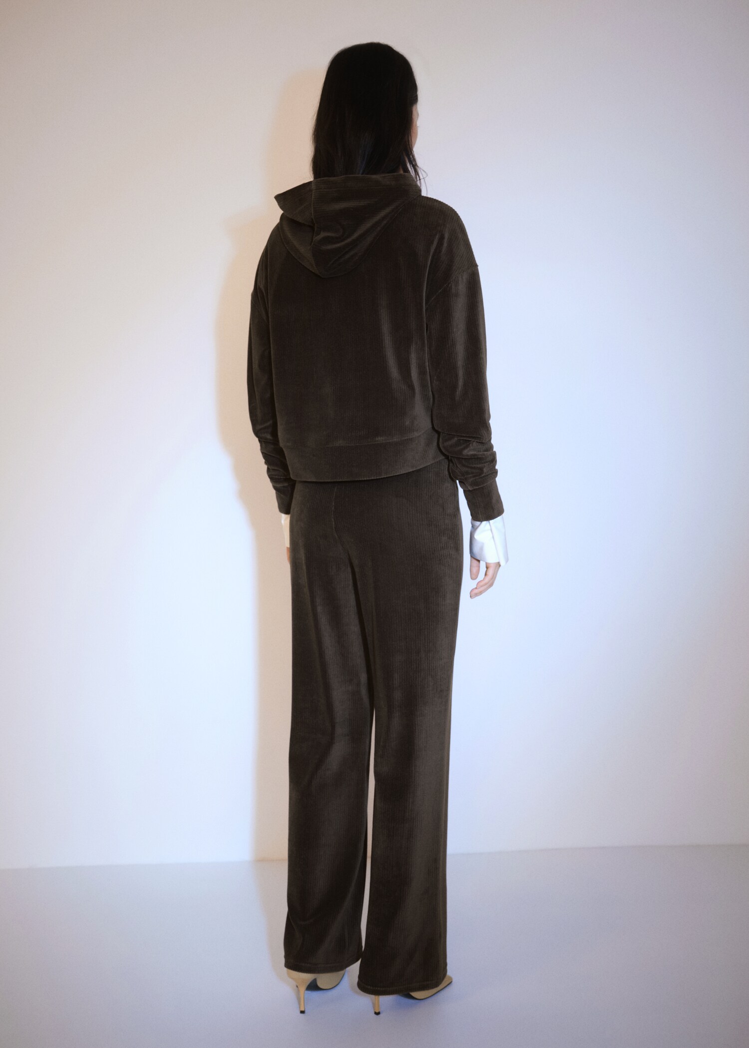 Pantalon droit velours côtelé - Verso de l’article