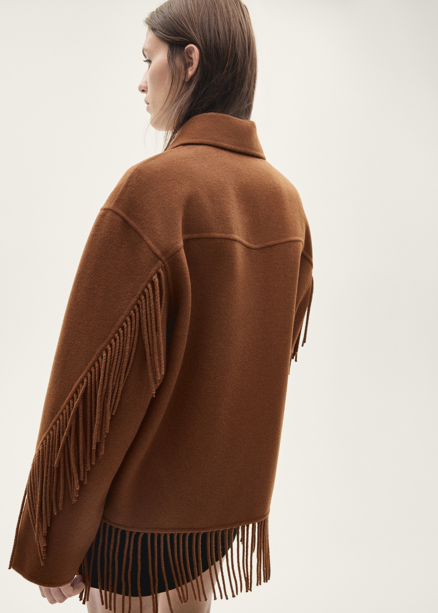 Fringed wool-blend  jacket - Reverse of the article