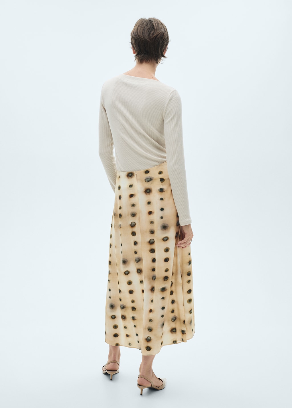 Polka dot skirt with knot detail Women MANGO South Africa