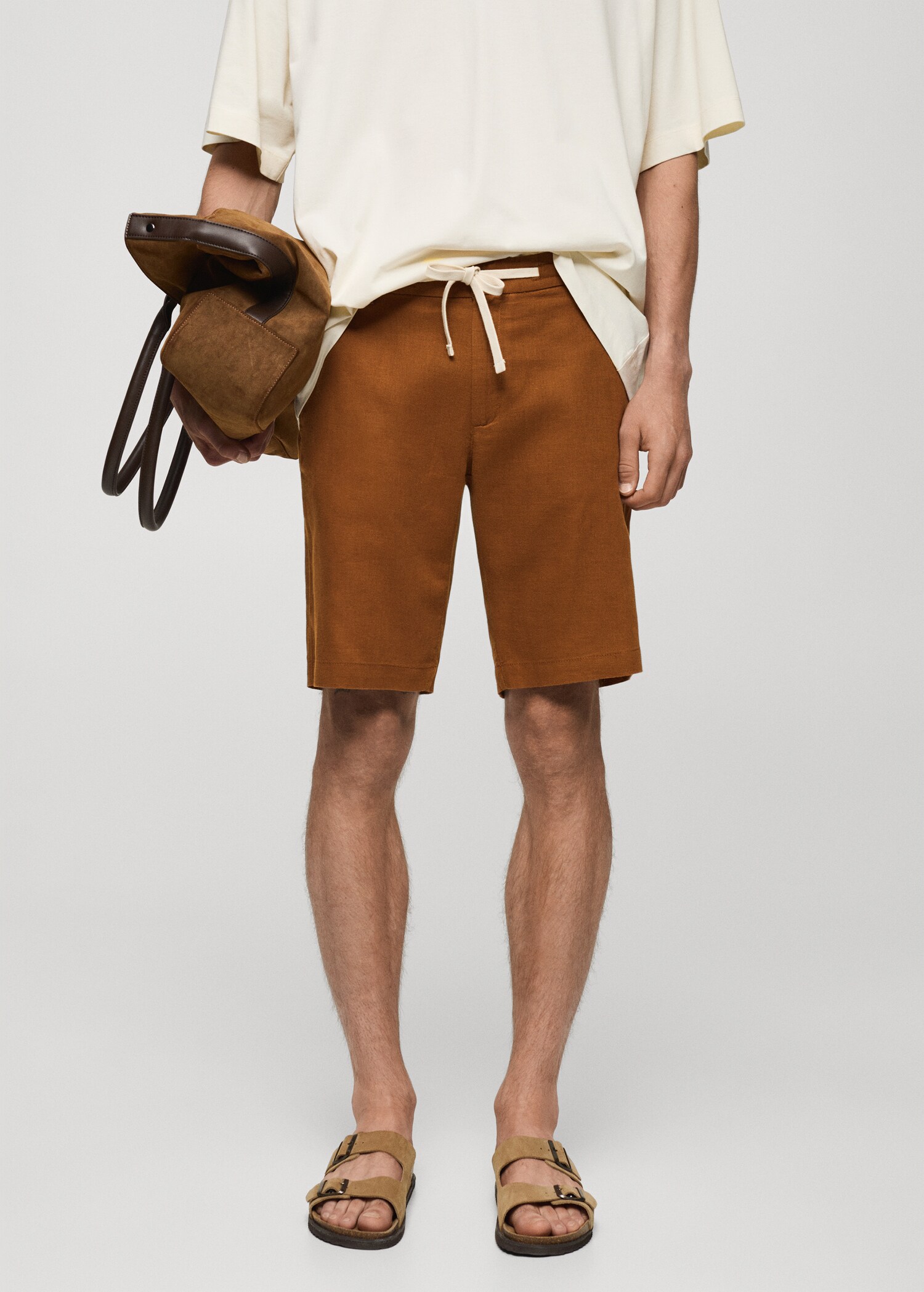 Bermudas 100% lino cordón - Plano medio