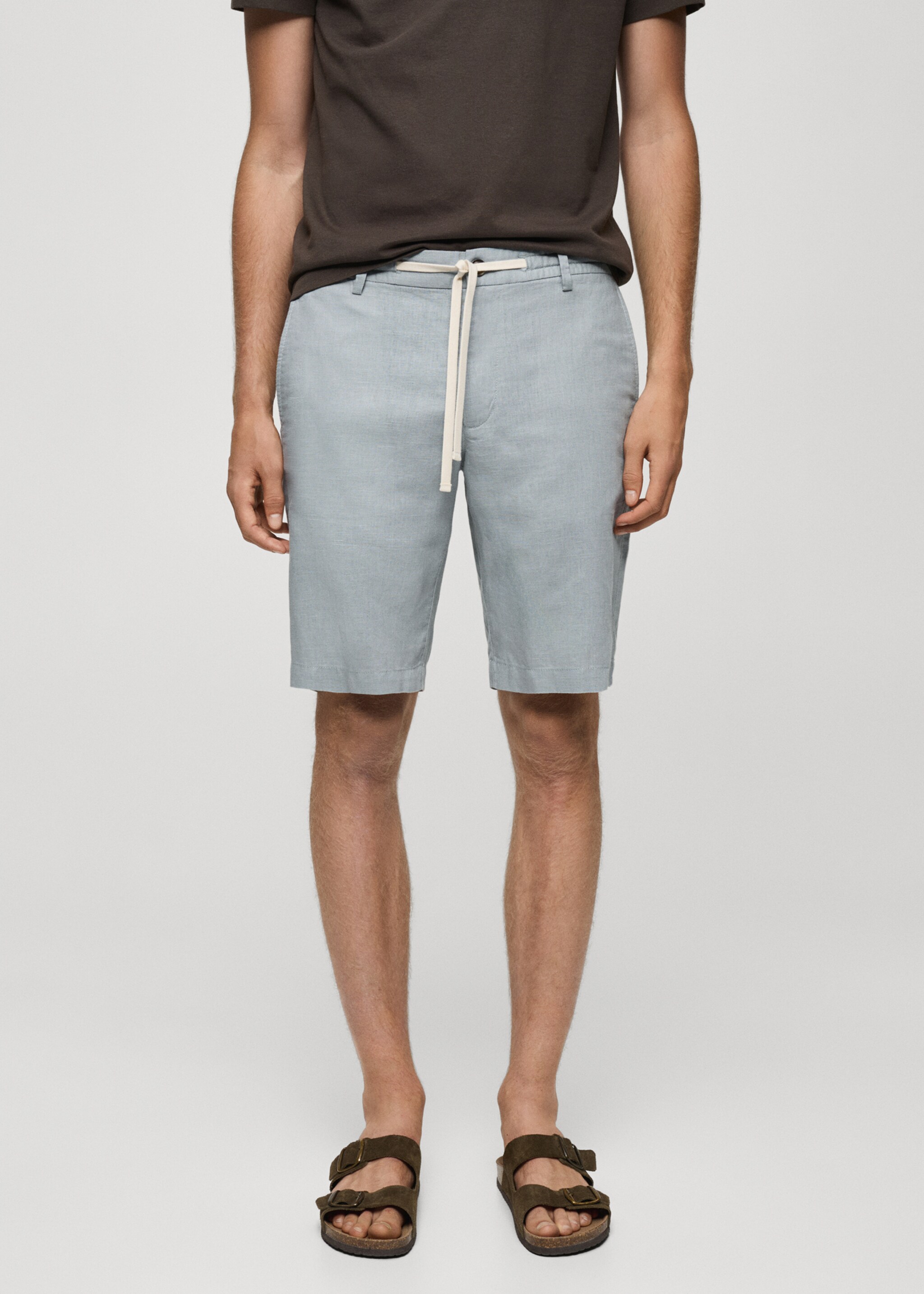 Bermudas 100% lino cordón - Plano medio