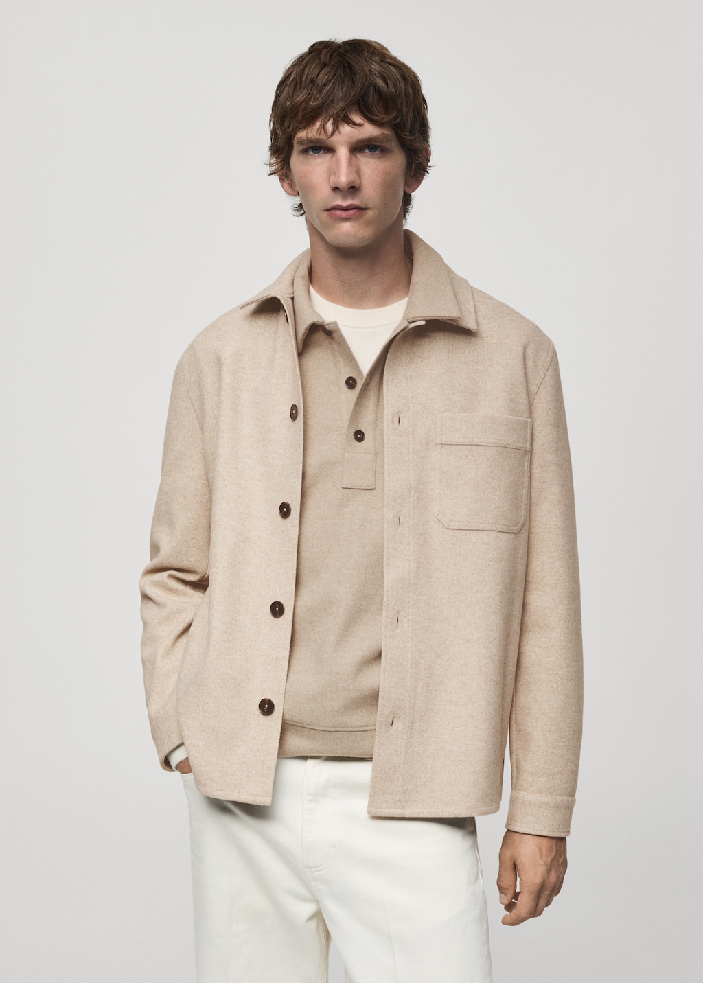 Regular-fit overshirt with pocket