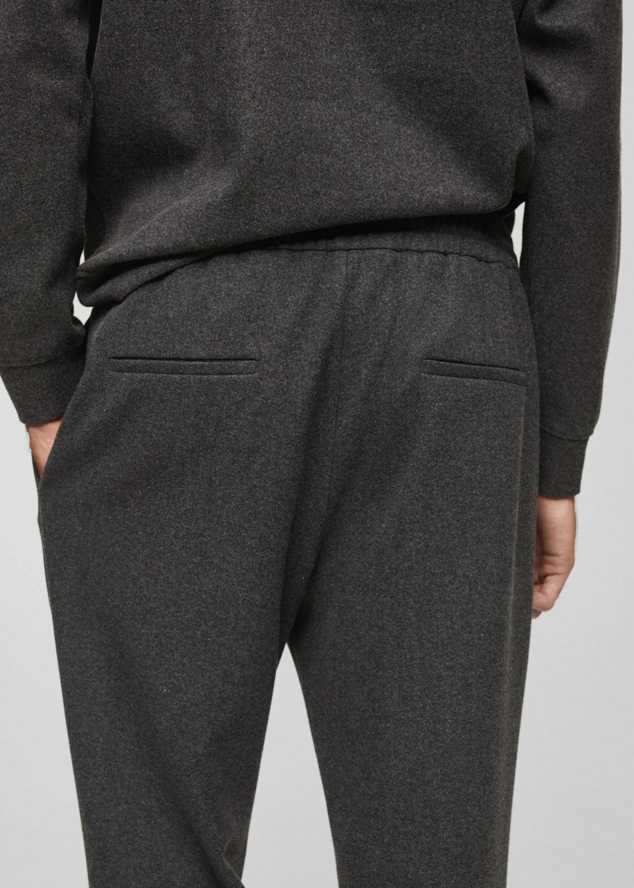 Flannel joggers with drawstring - Details of the article 6