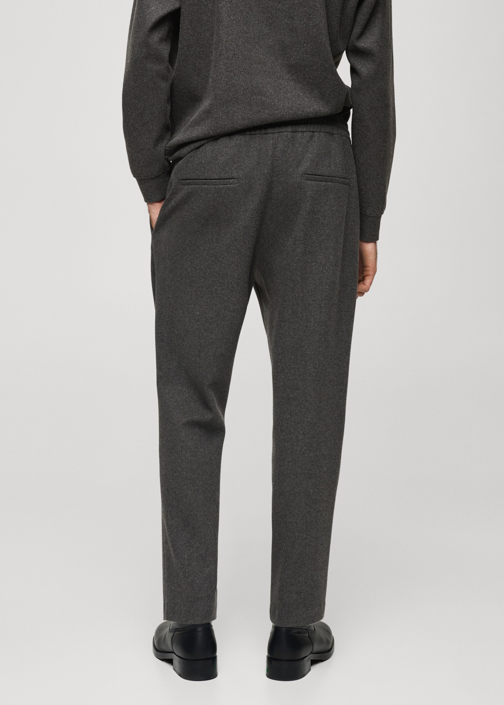 Flannel joggers with drawstring - Reverse of the article