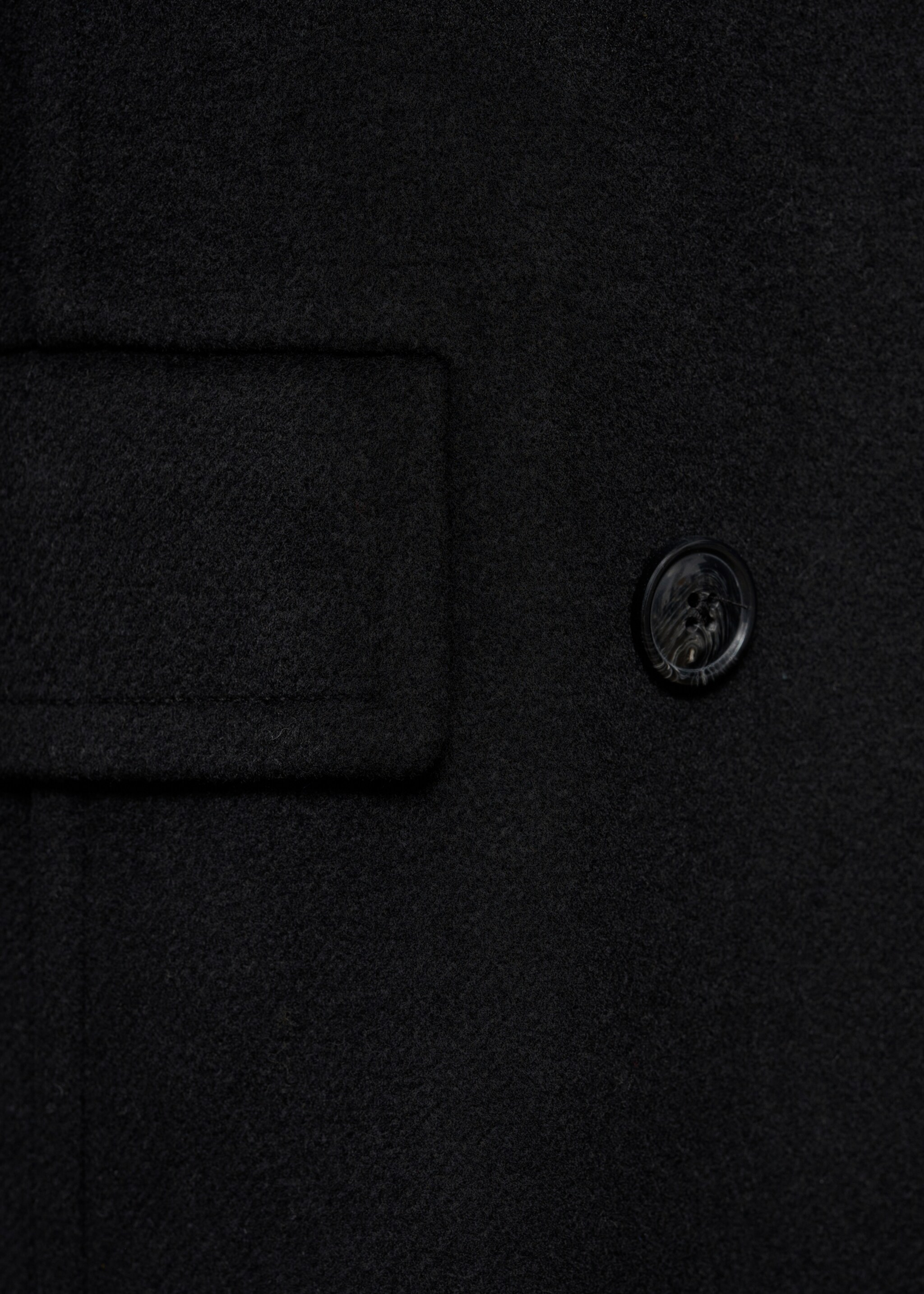 Double-breasted wool blend coat - Details of the article 0