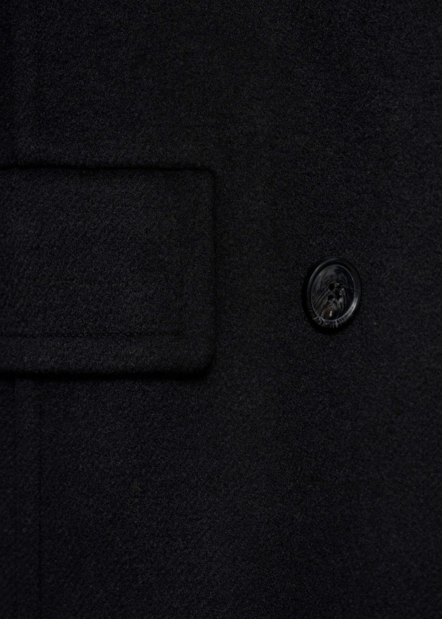 Double-breasted wool blend coat - Details of the article 0