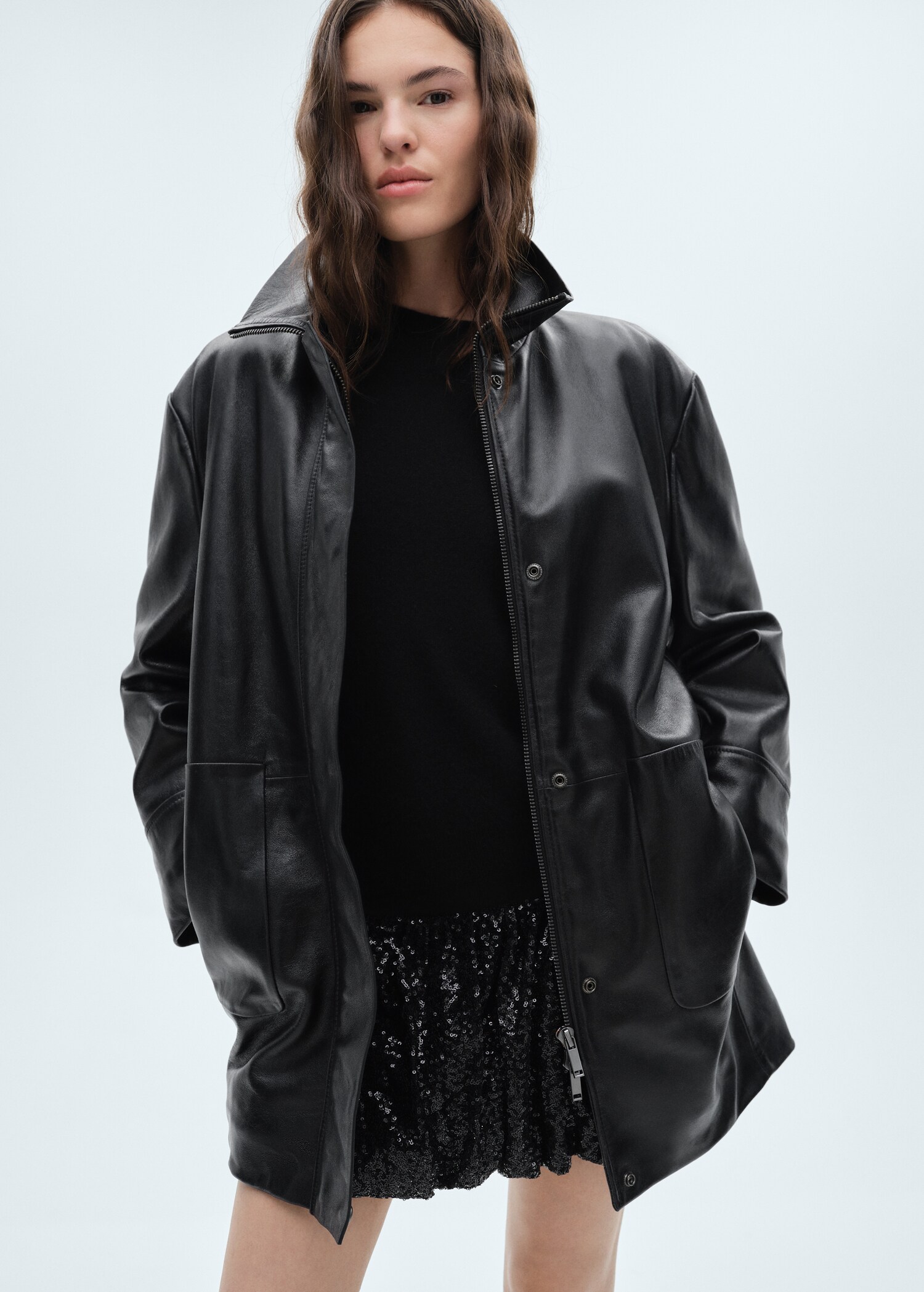 Sequin balloon mini-skirt Women MANGO Vietnam