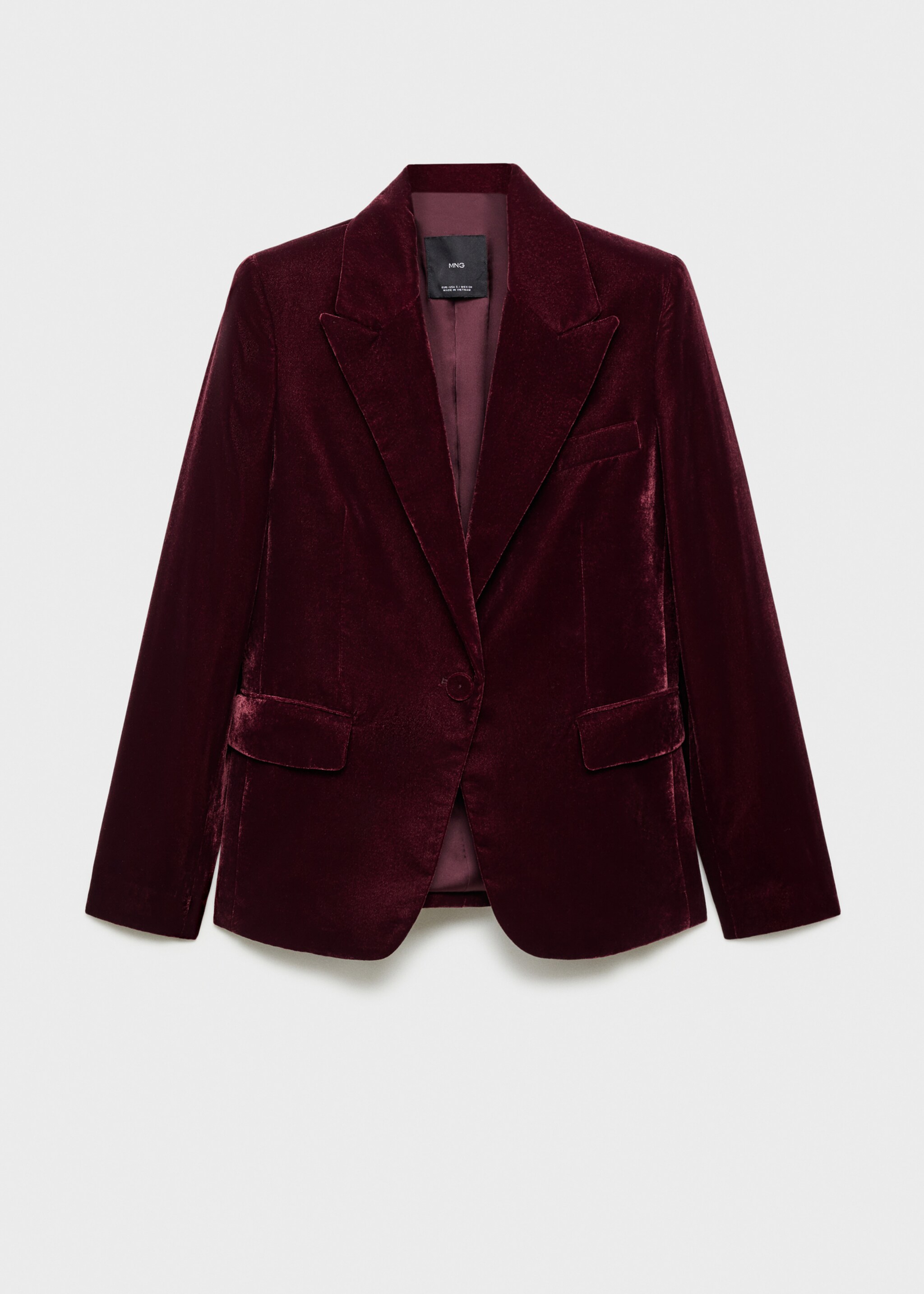 Kalıplı kadife blazer ceket - Modelsiz ürün