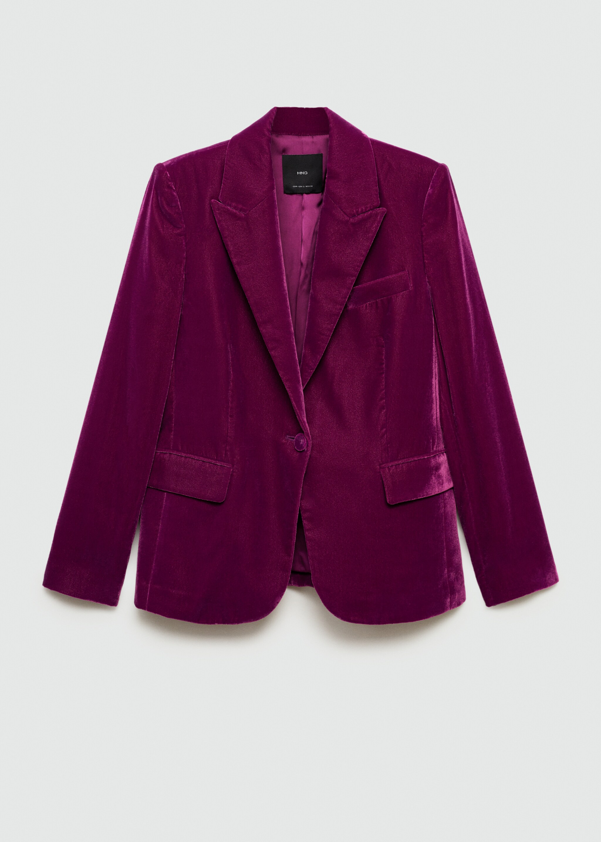 Structured velvet jacket - Article without model