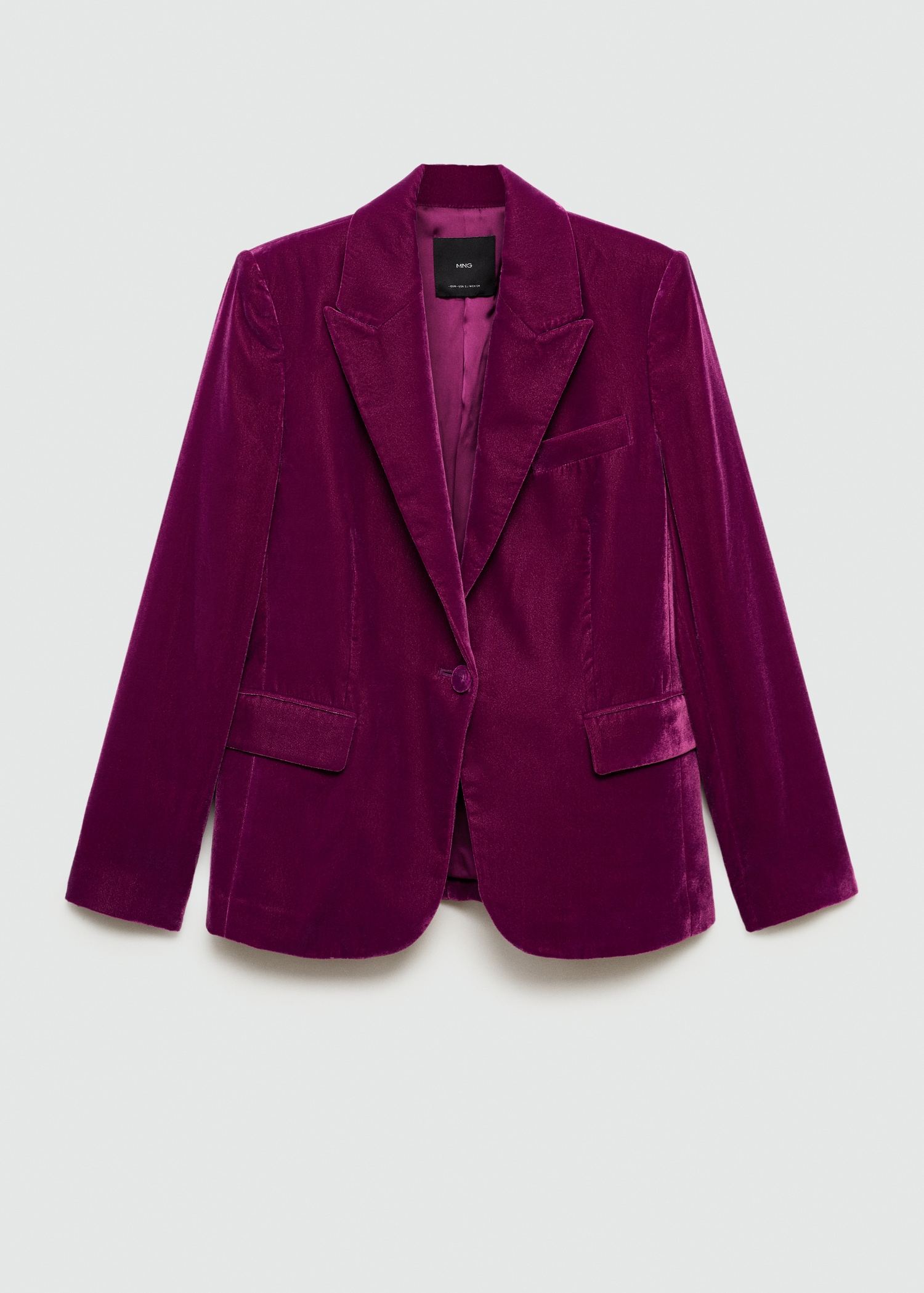 Structured velvet blazer