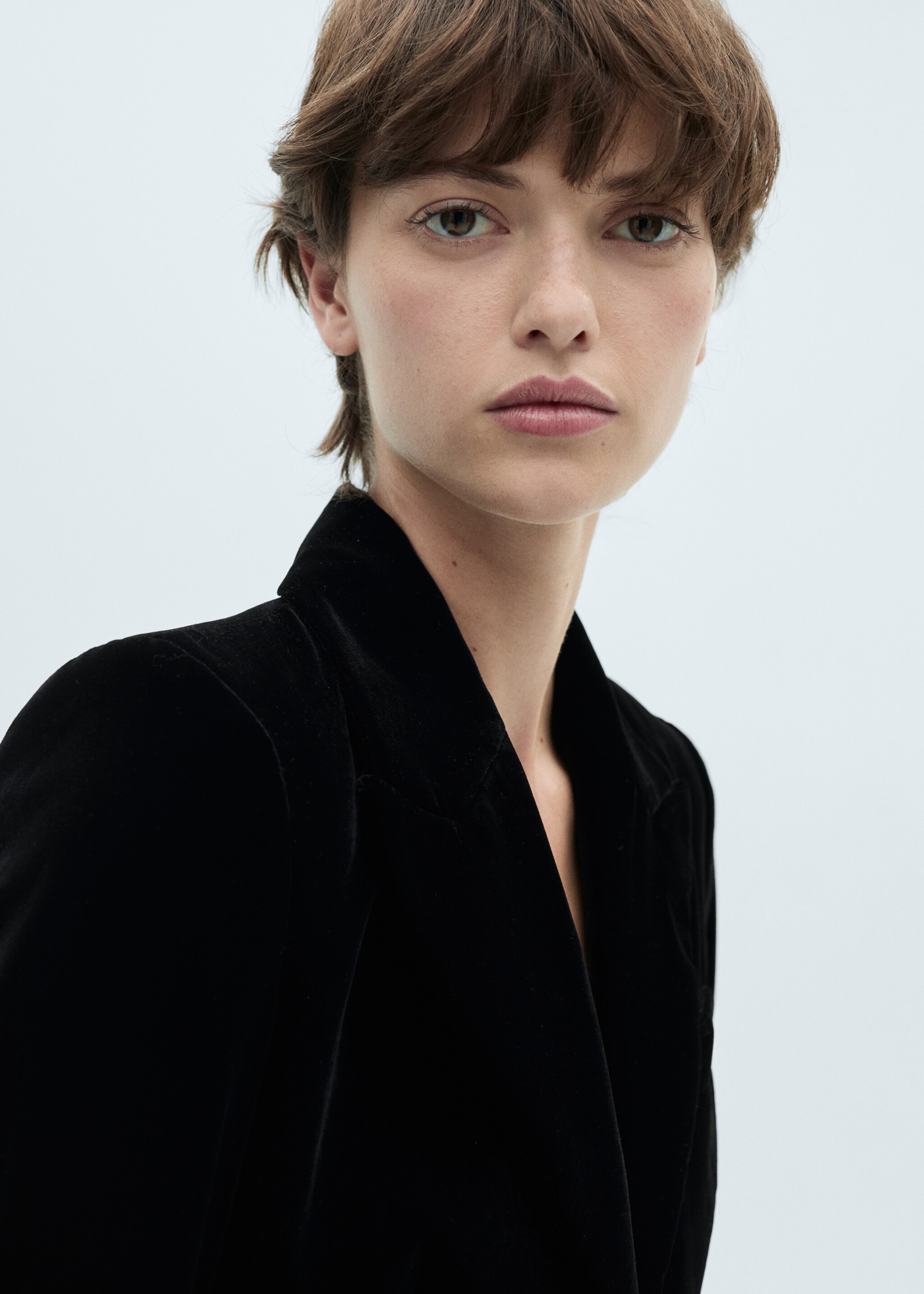 Structured velvet jacket - Details of the article 1