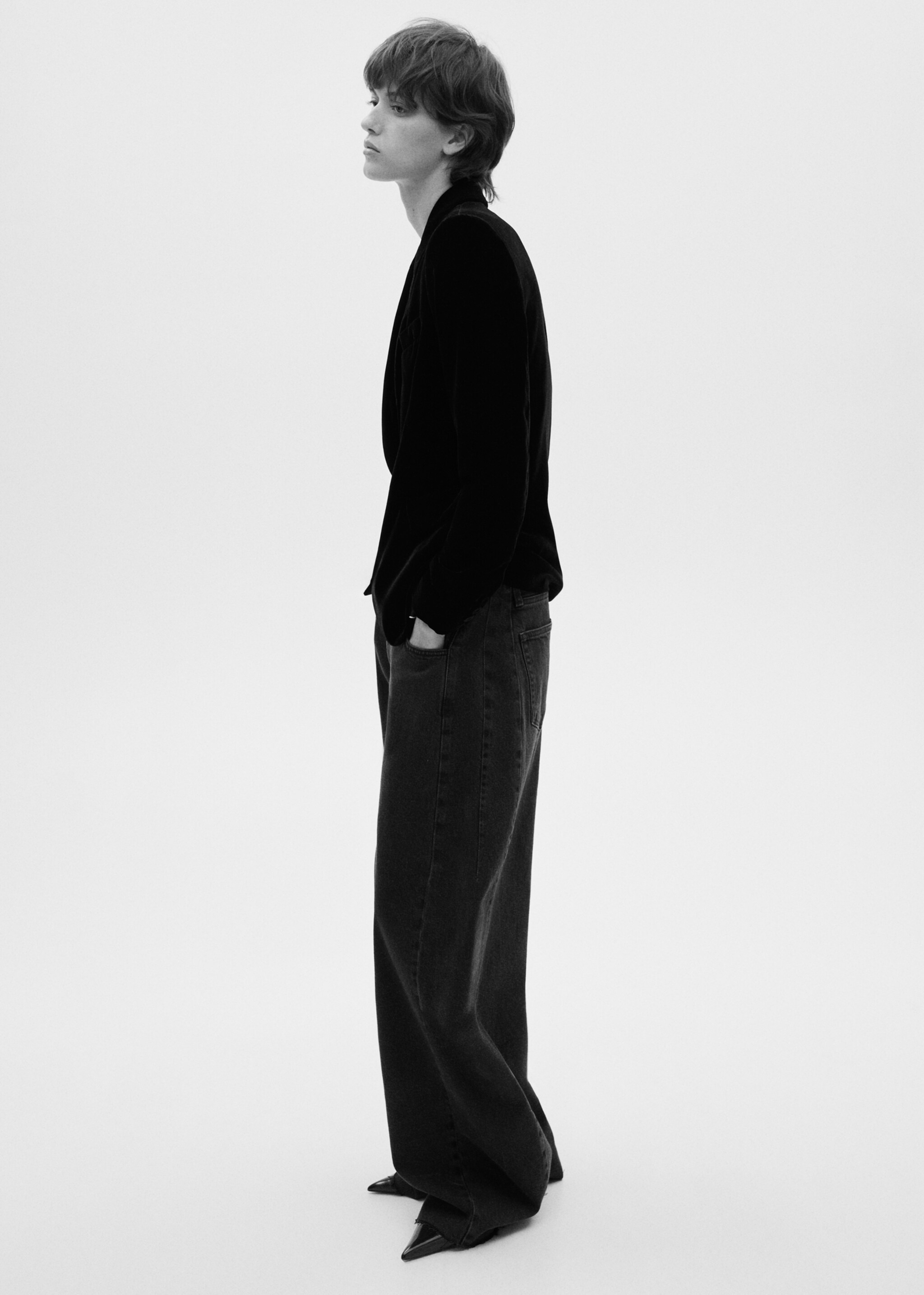 Structured velvet jacket - Details of the article 2