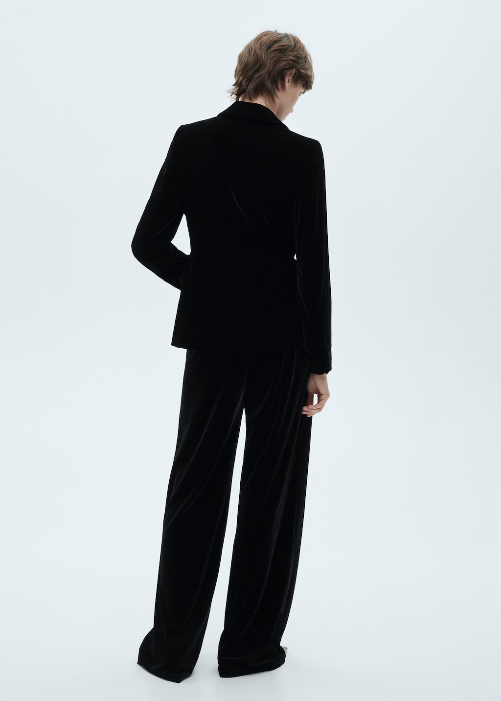 Structured velvet blazer