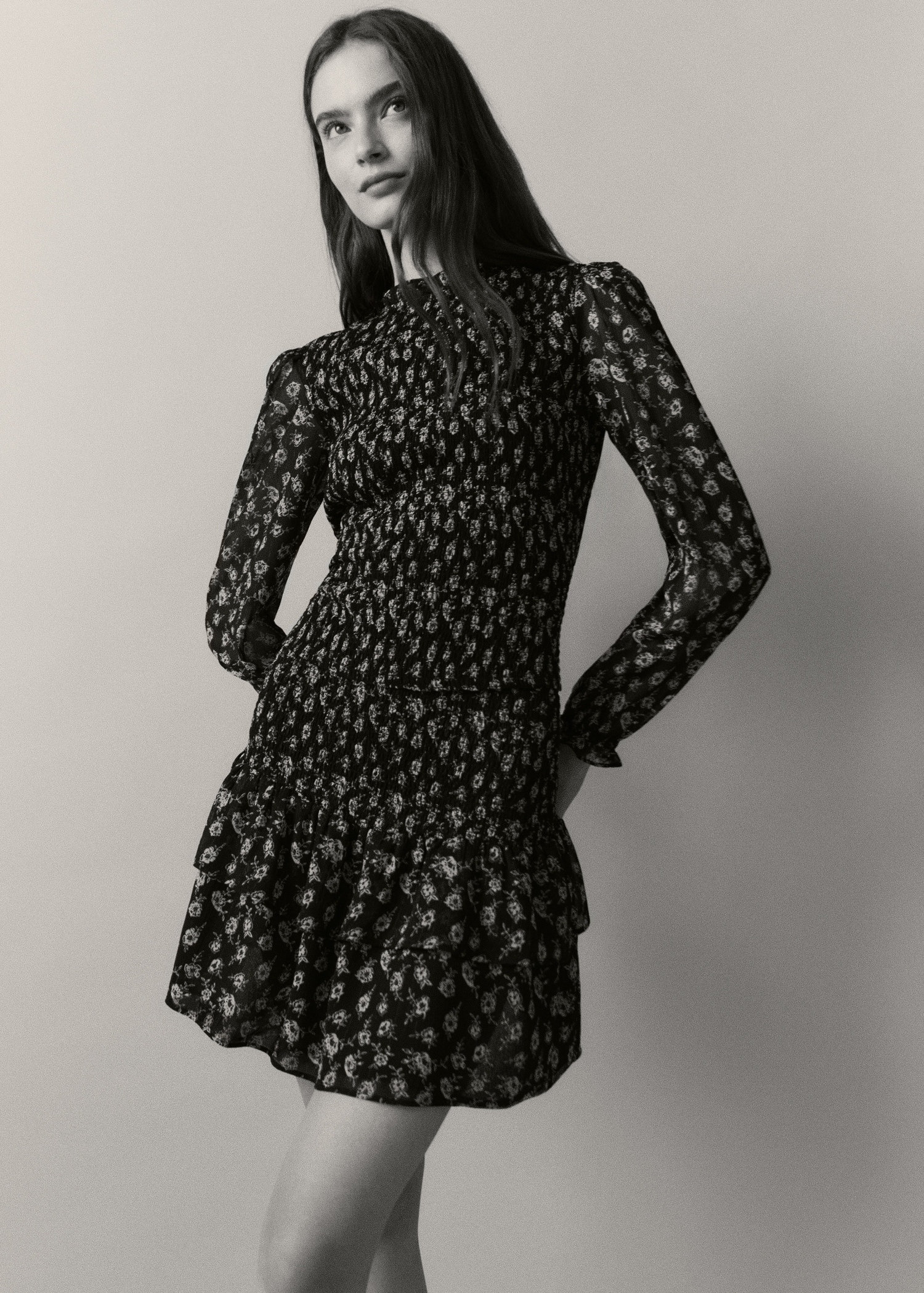 Floral gathered blouse - Details of the article 5