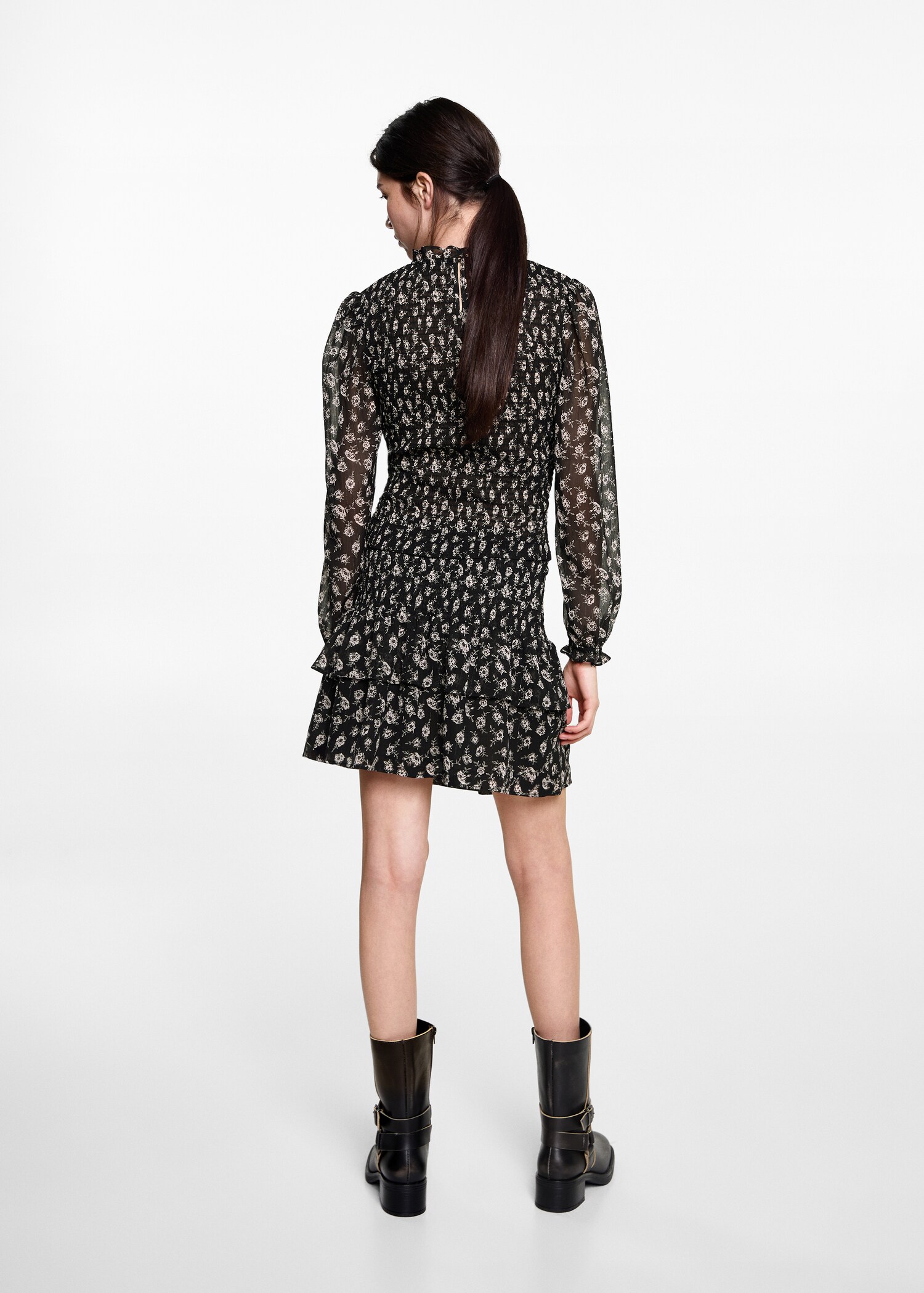 Floral gathered blouse - Reverse of the article