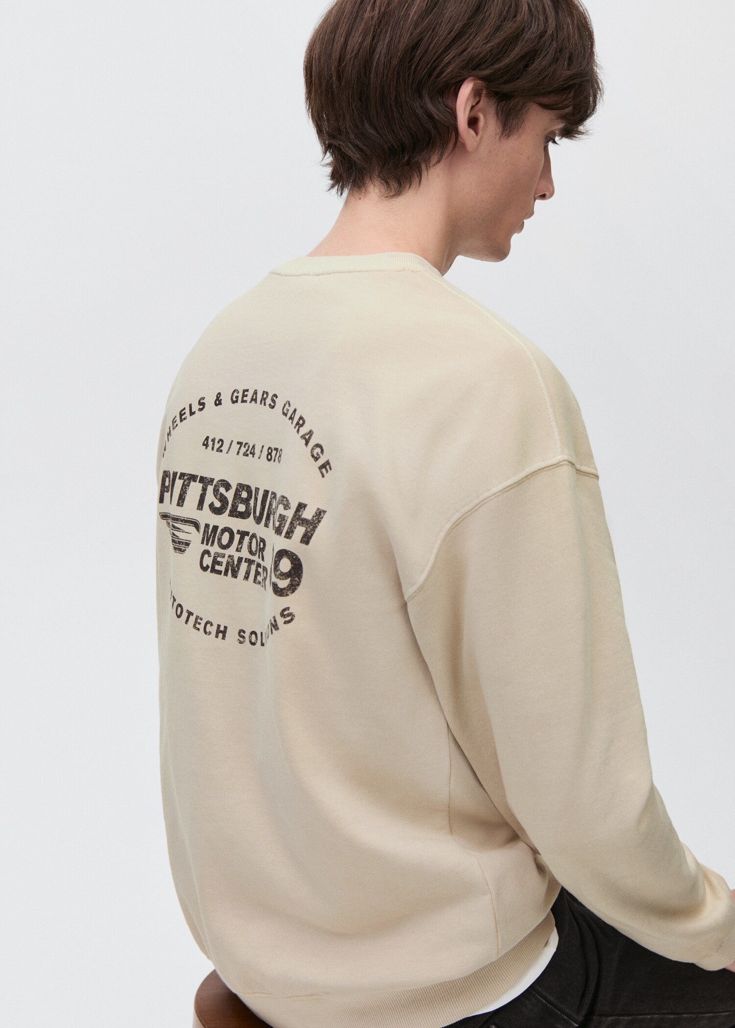 Printed message sweatshirt - Reverse of the article