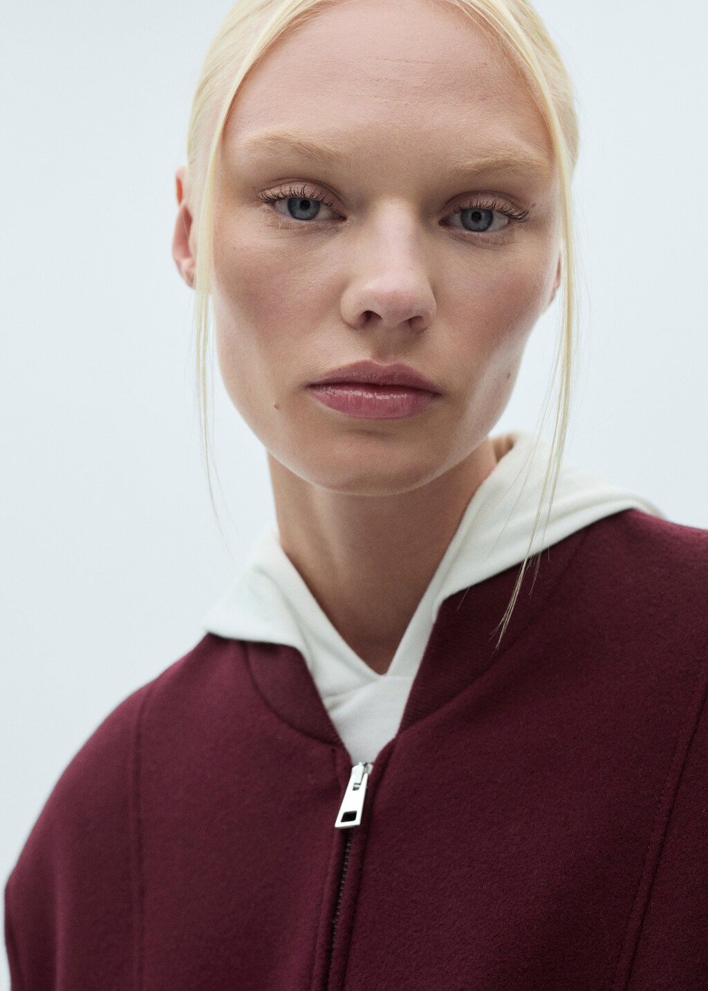 Mango Wool bomber jacket with pockets