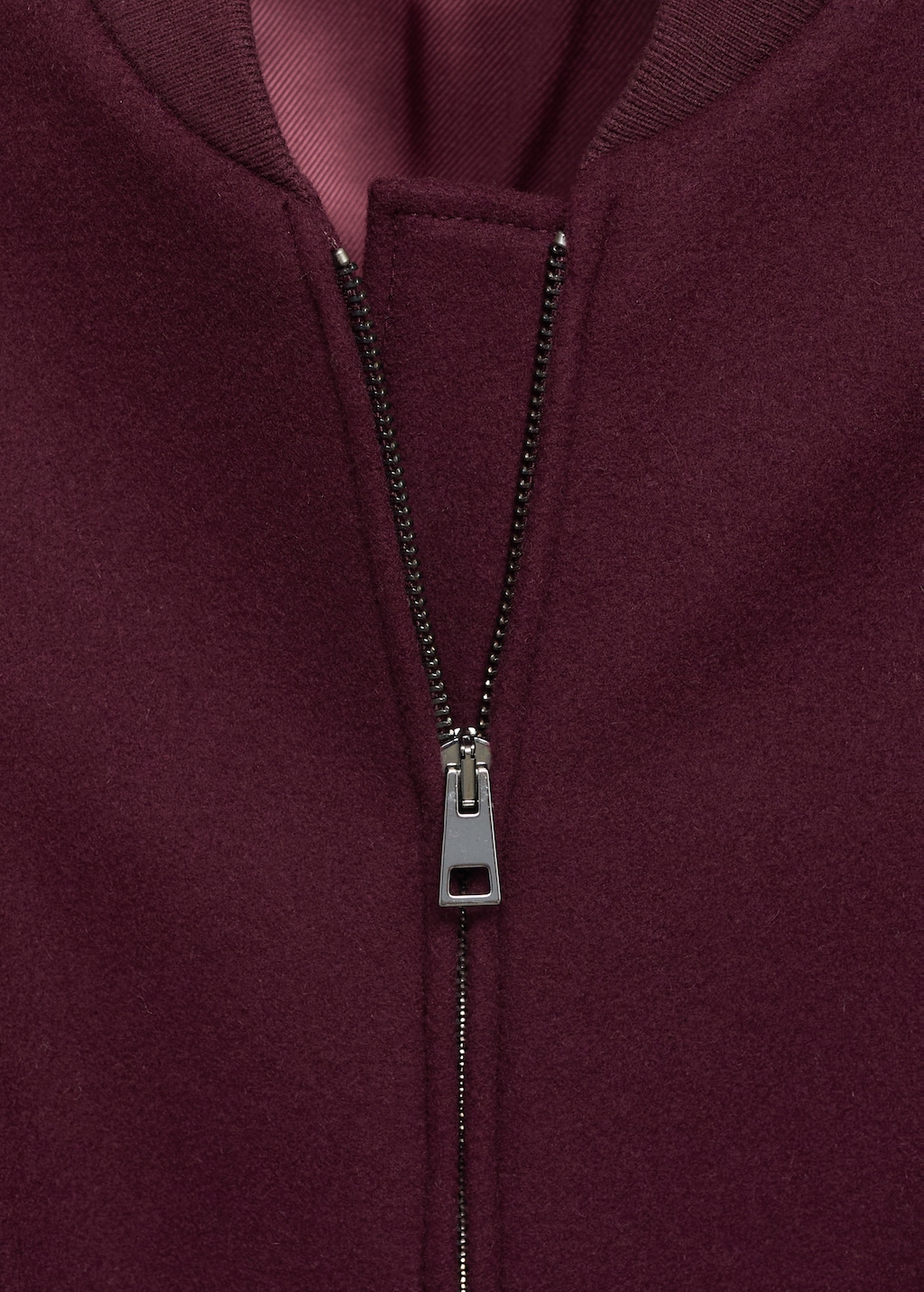 Mango Wool bomber jacket with pockets
