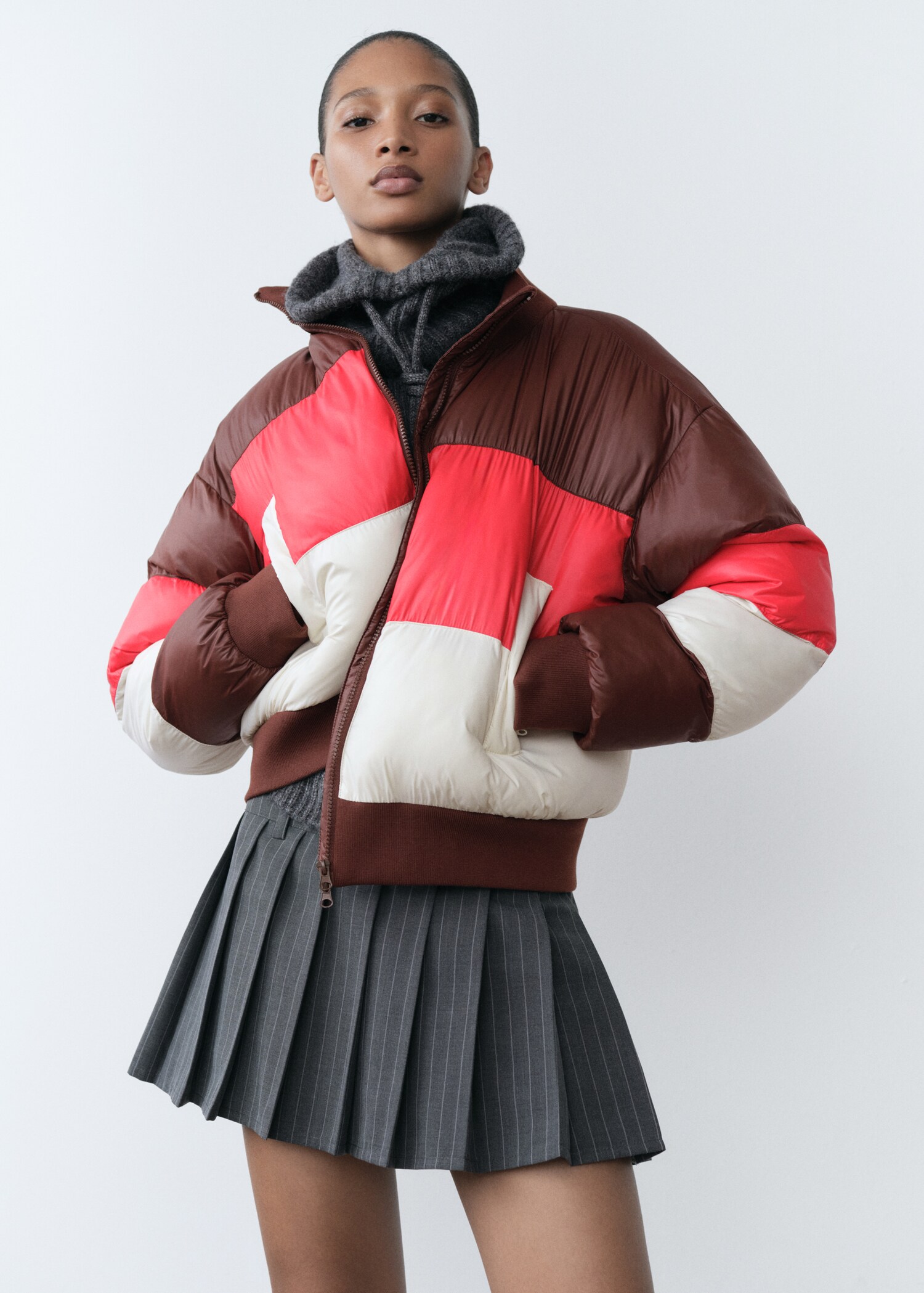 Tricolour quilted jacket - Details of the article 2