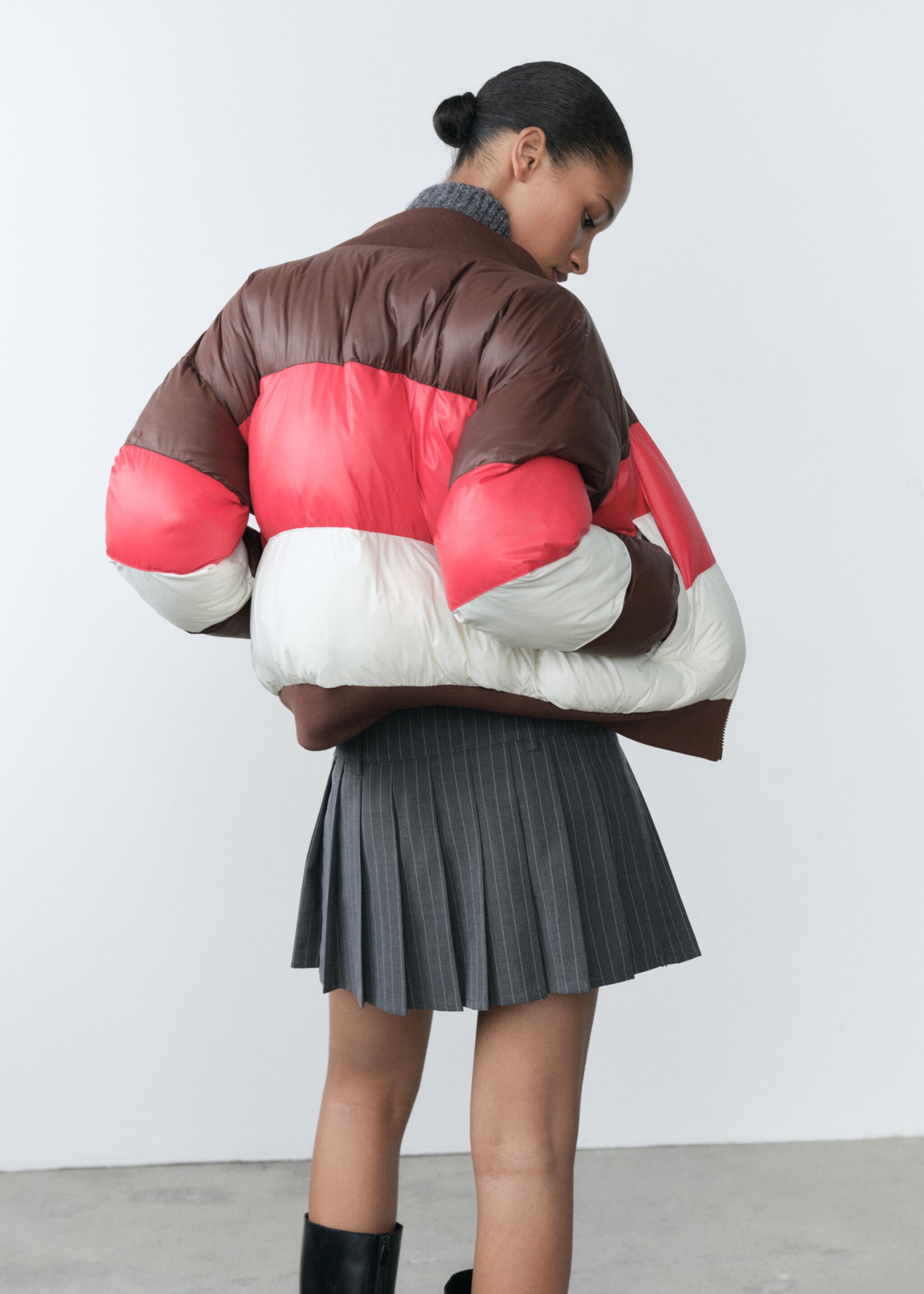 Tricolour quilted jacket - Reverse of the article