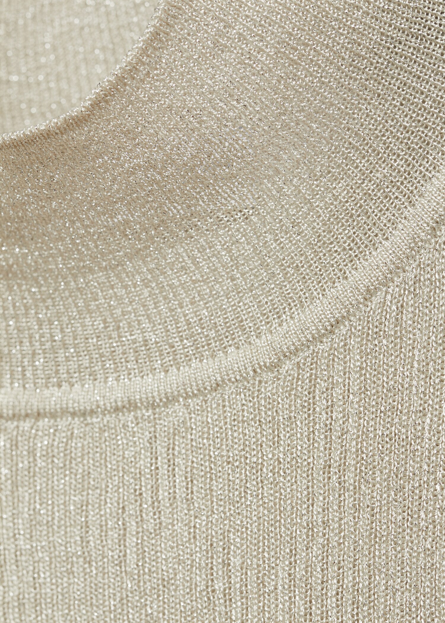 Lurex knitted top with perkins neck - Details of the article 8