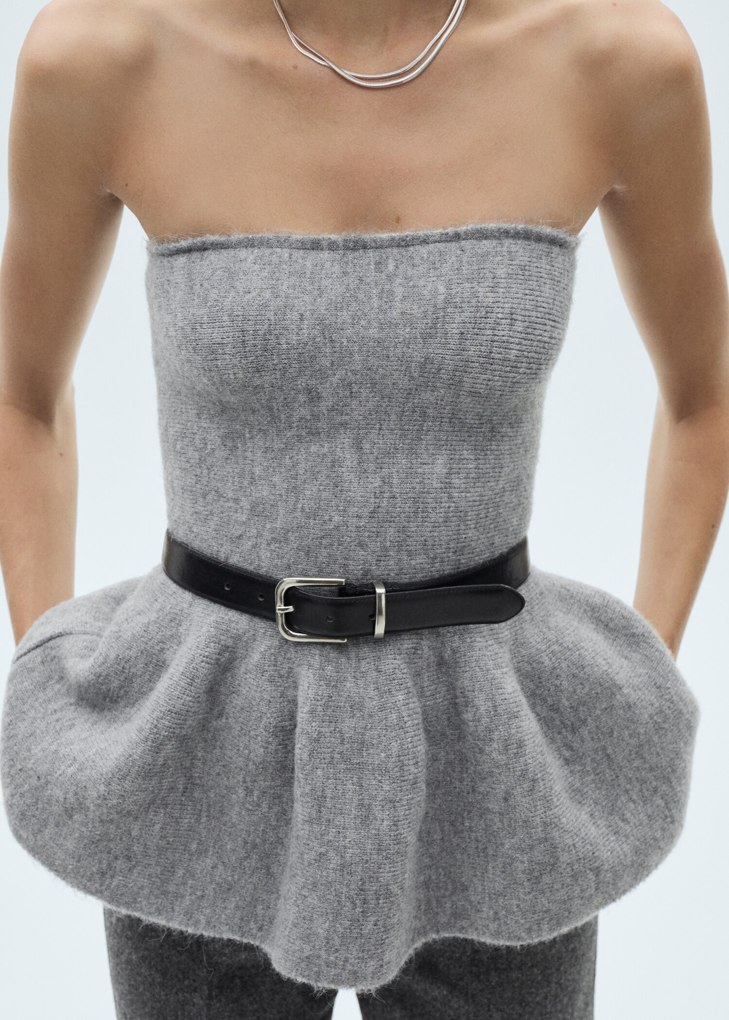 Top bustier péplum - Plan moyen