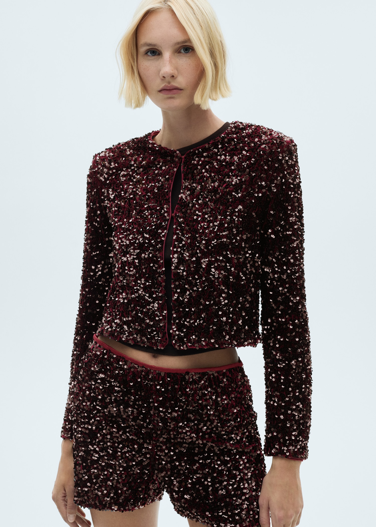 Sequin embroidered jacket