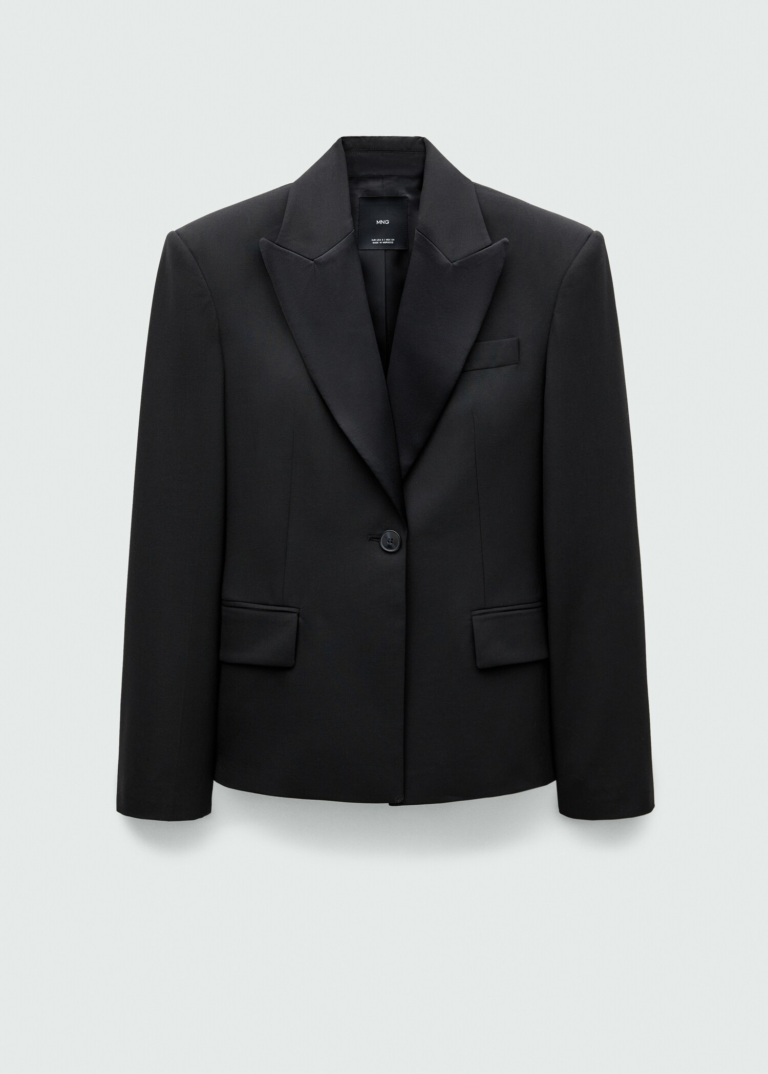 Blazer laine revers satinés - Article sans modèle