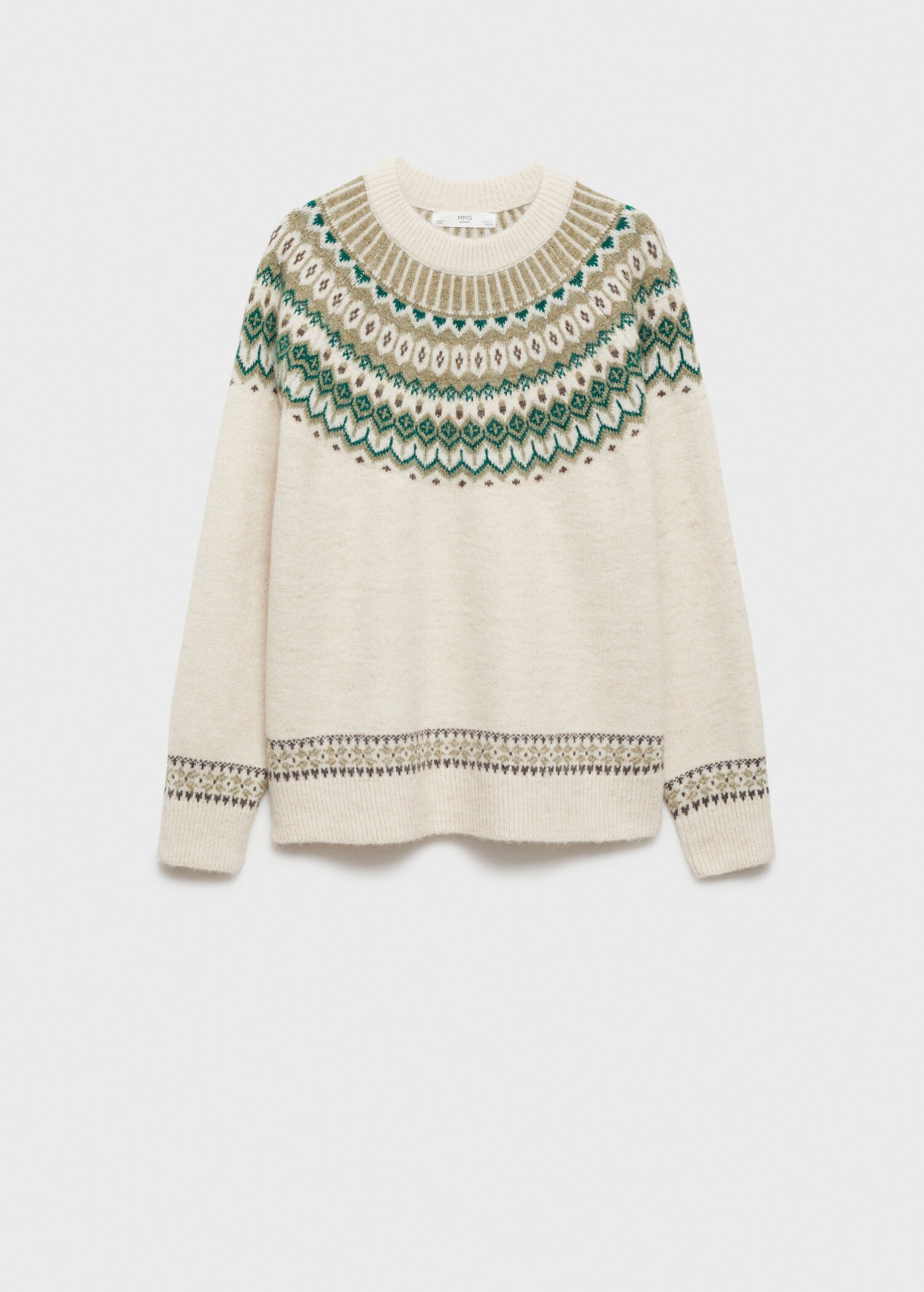 Round-neck knitted sweater - Article without model