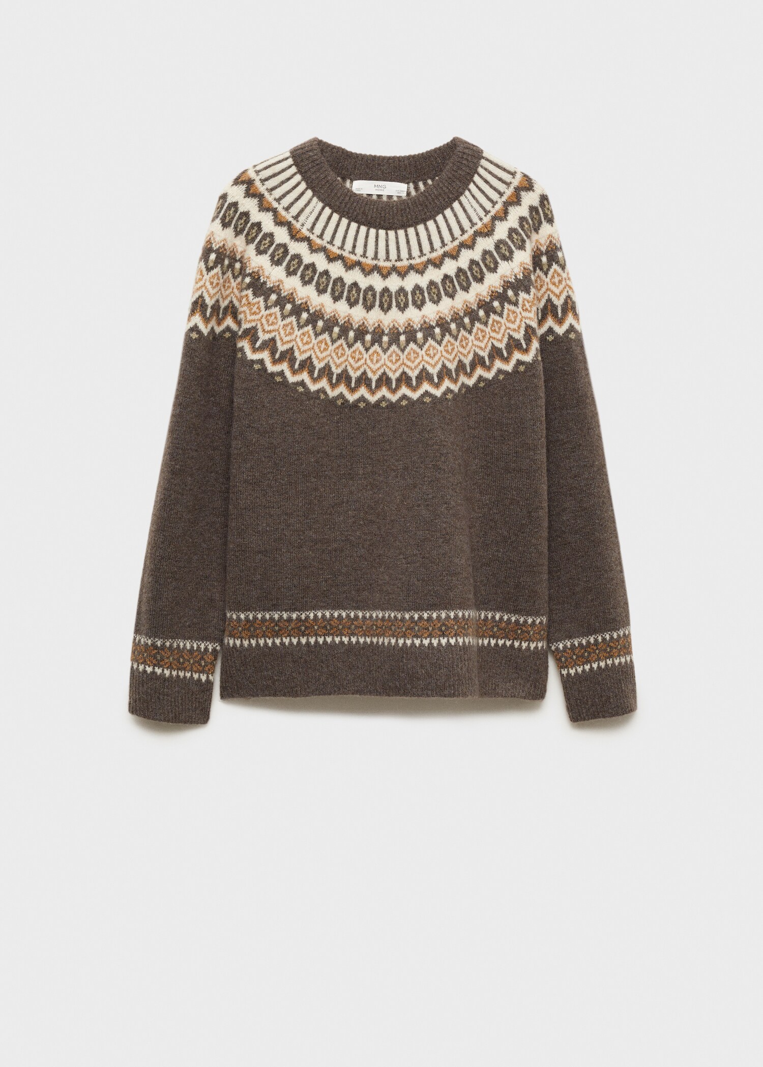 Round-neck knitted sweater - Article without model