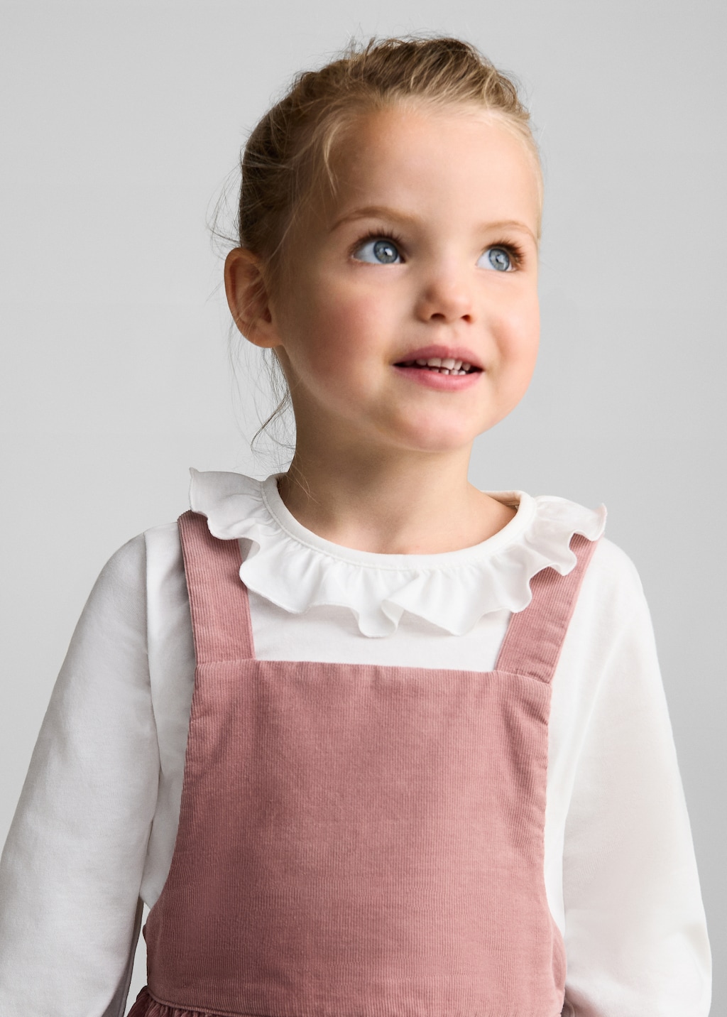 Buttoned micro corduroy pinafore dress Kids MANGO Saudi Arabia