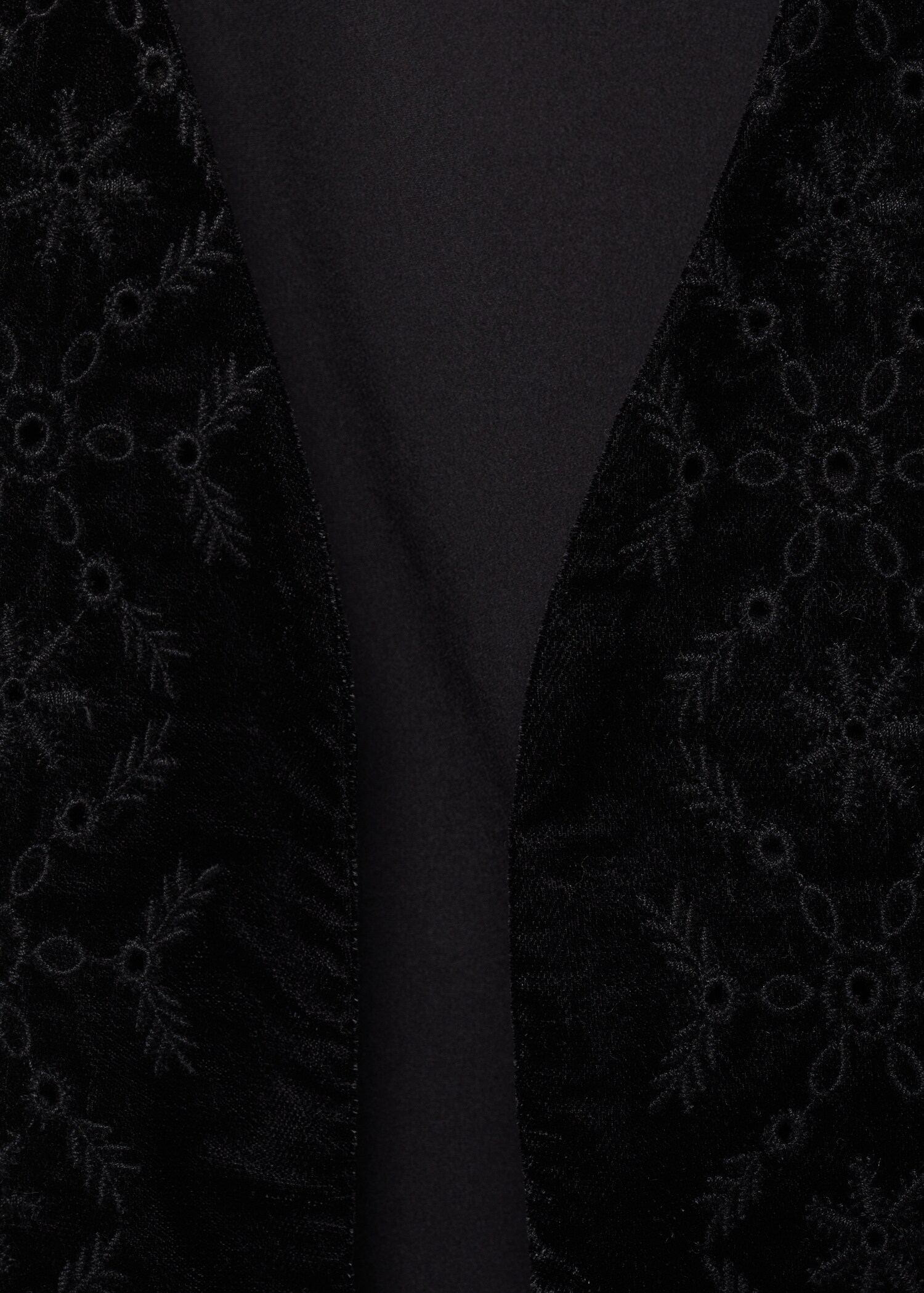 Embroidered velvet vest - Details of the article 8