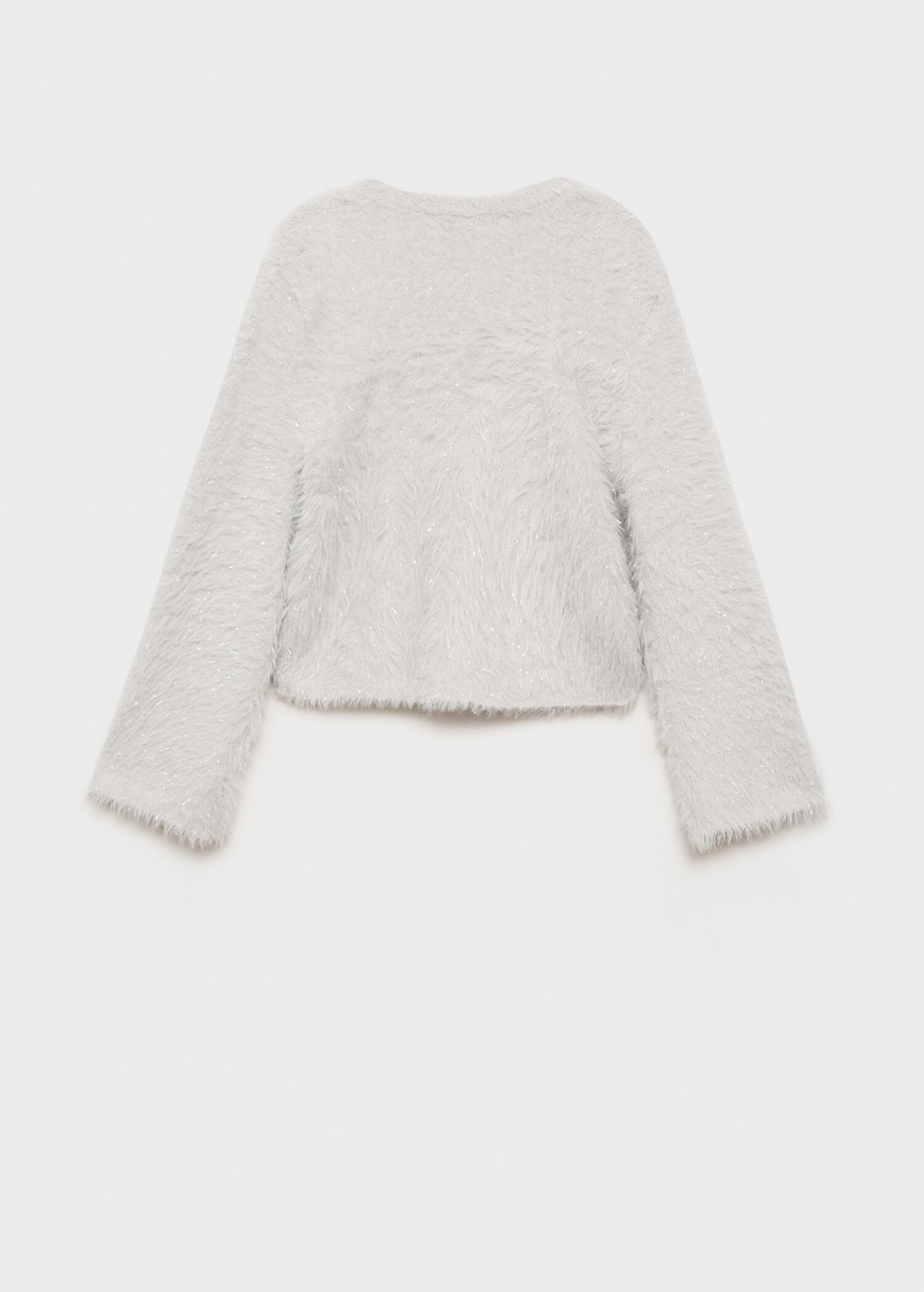 Buttoned fur-effect cardigan - Reverse of the article