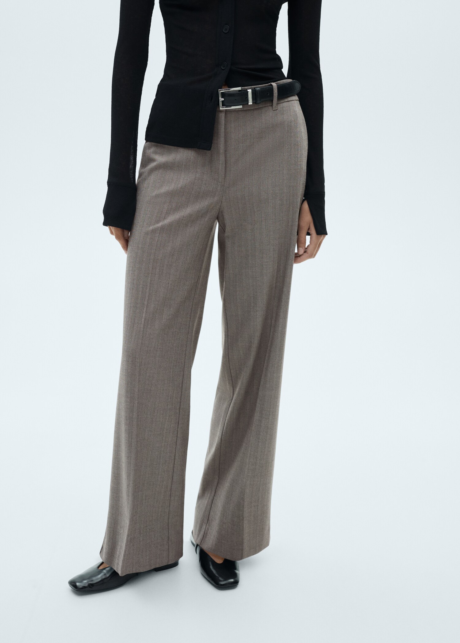 Pantalon droit taille normale - Plan moyen