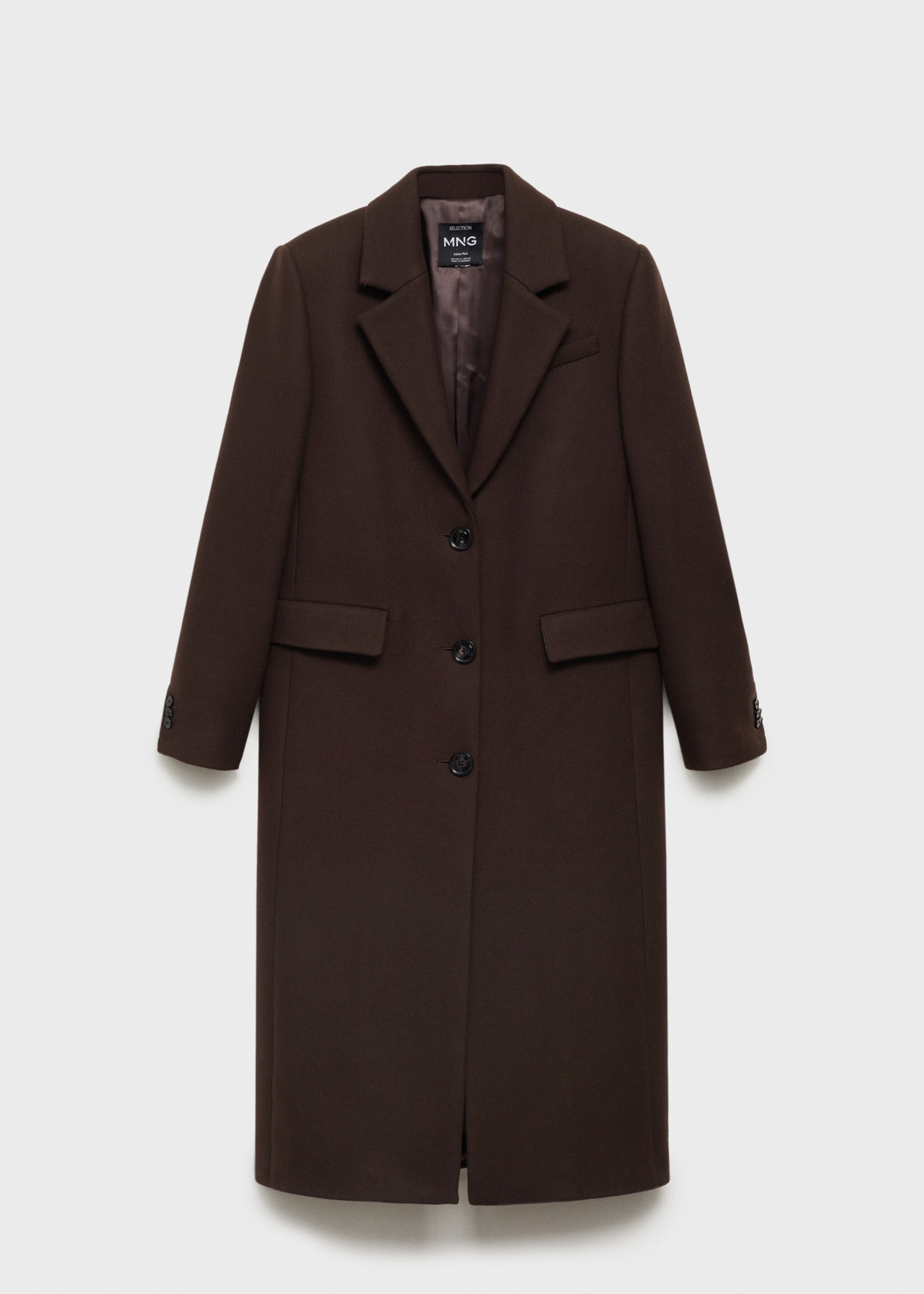 Long structured wool coat - Article without model