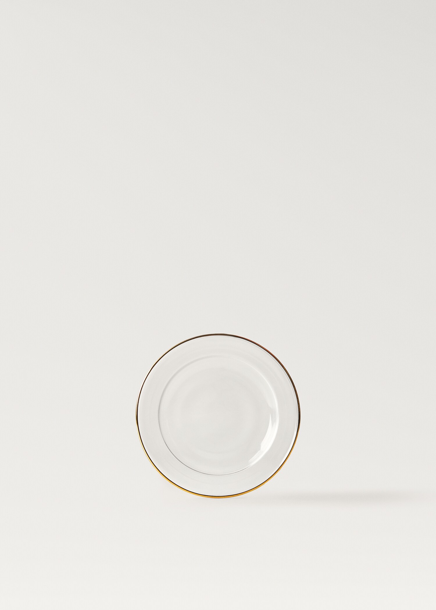 Teller aus Borosilikat mit Goldrand - Artikel ohne Model