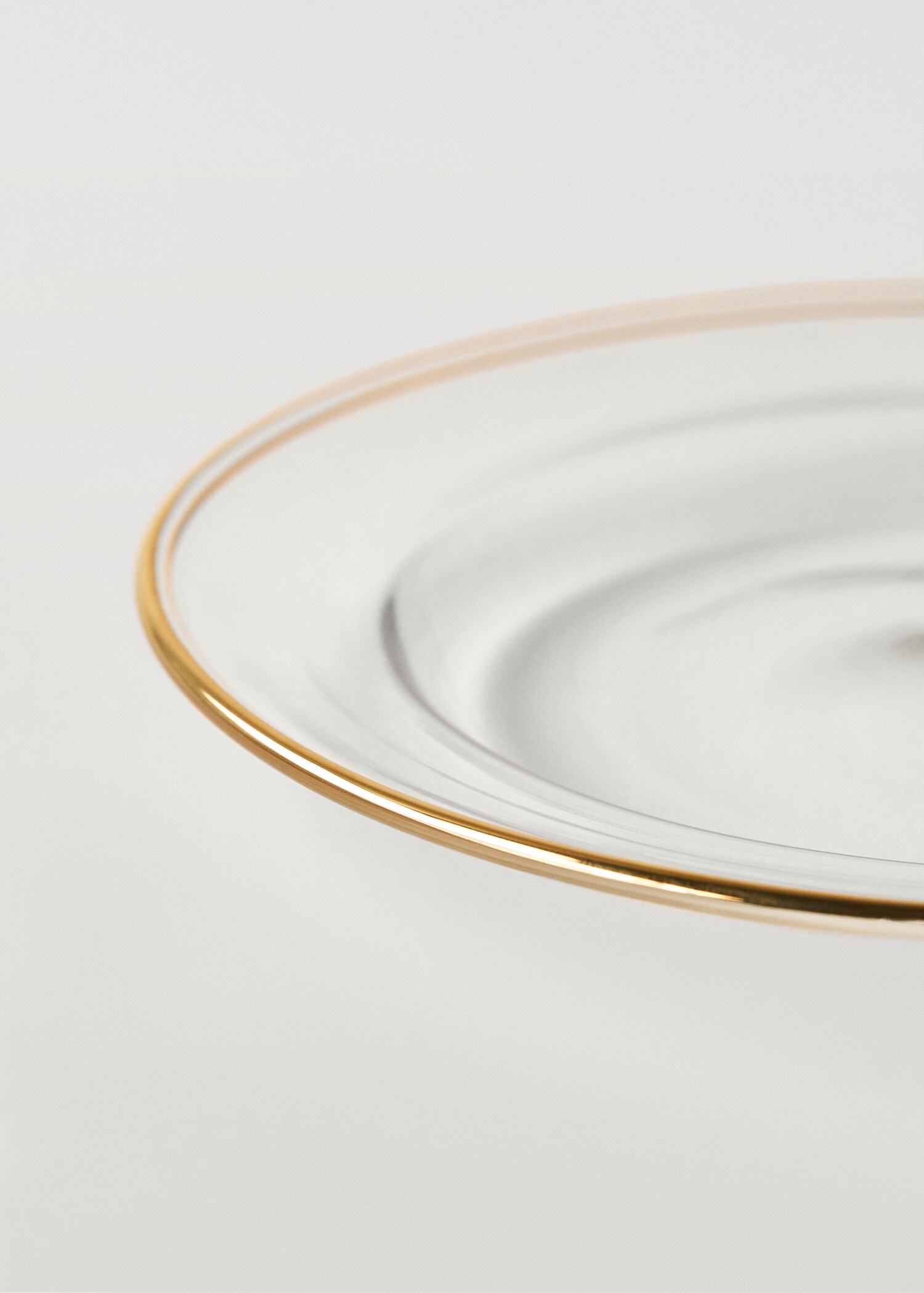 Teller aus Borosilikat mit Goldrand - Detail des Artikels 1