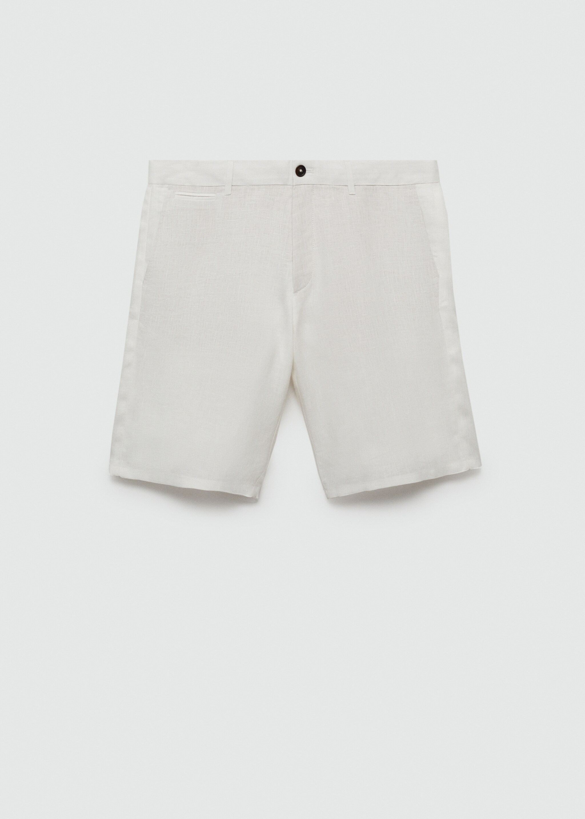 Slim-fit 100% linen bermuda shorts - Article without model