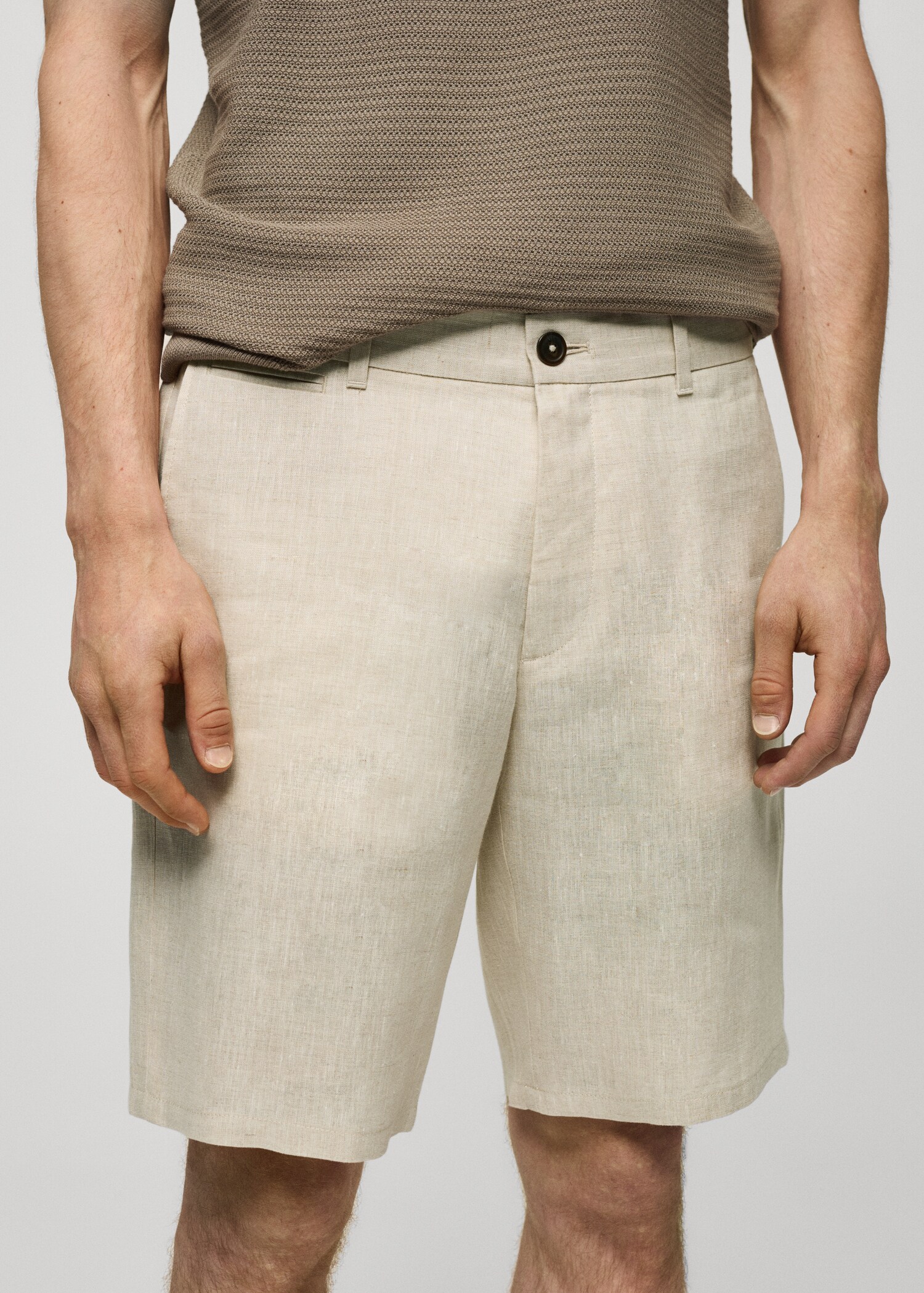 Bermuda slim-fit 100 % lin - Détail de l'article 1
