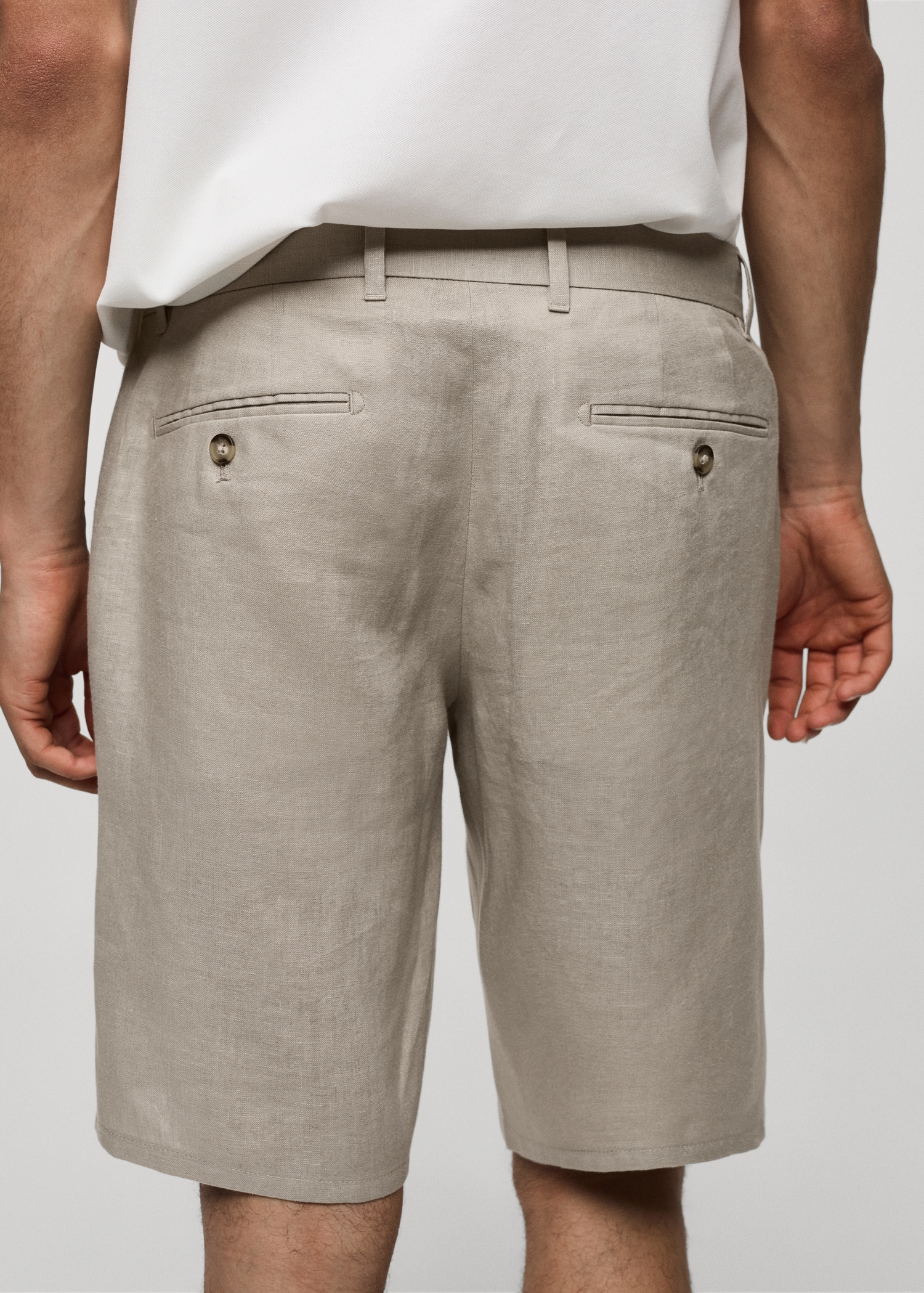 Bermuda slim-fit 100 % lin - Détail de l'article 6