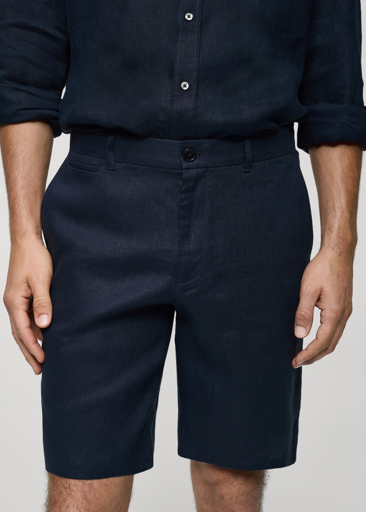 Bermudas slim fit 100% lino - Detalle del artículo 1